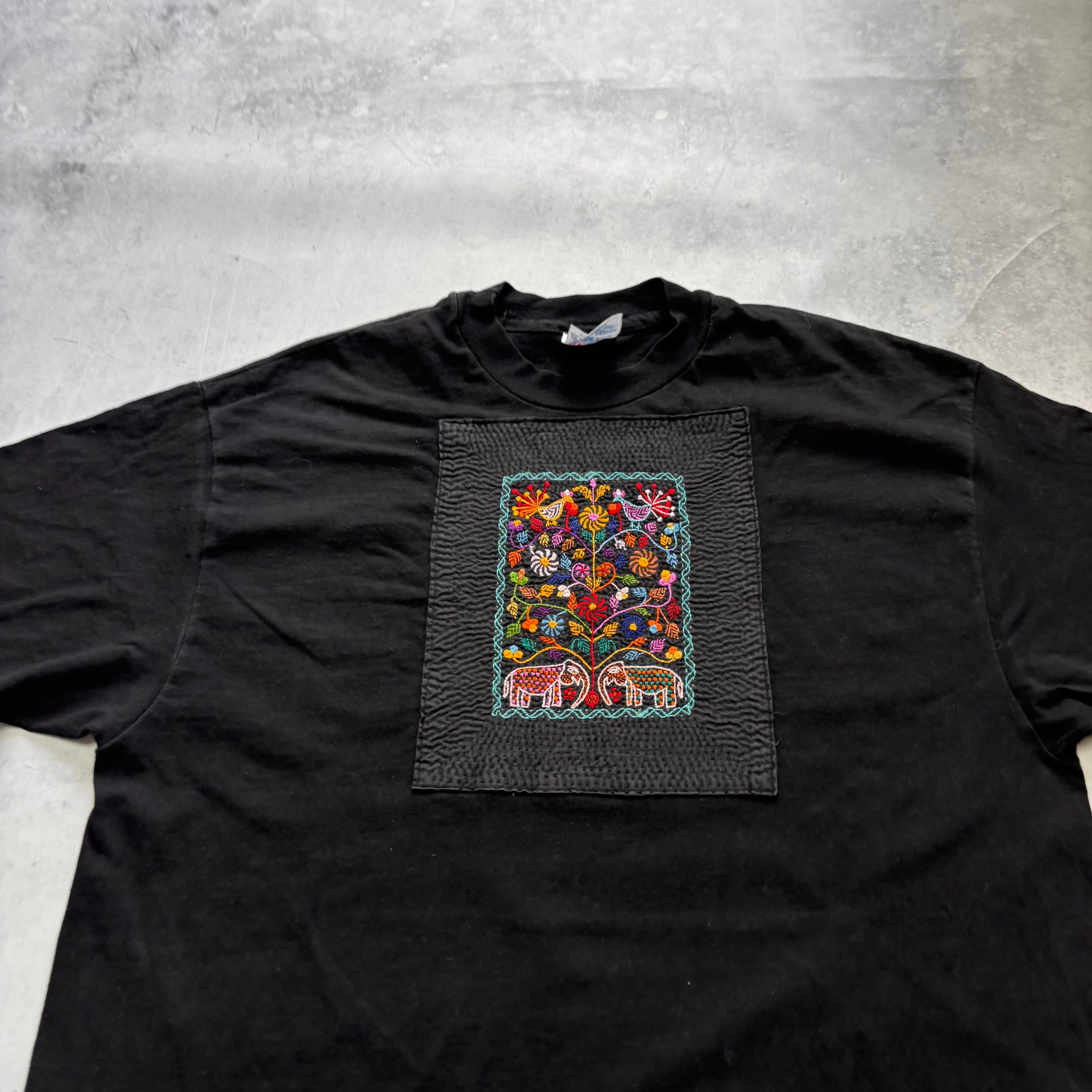 Vintage T Shirt Mens Large Black Single Stitch Graphic Print 90s USA (E)