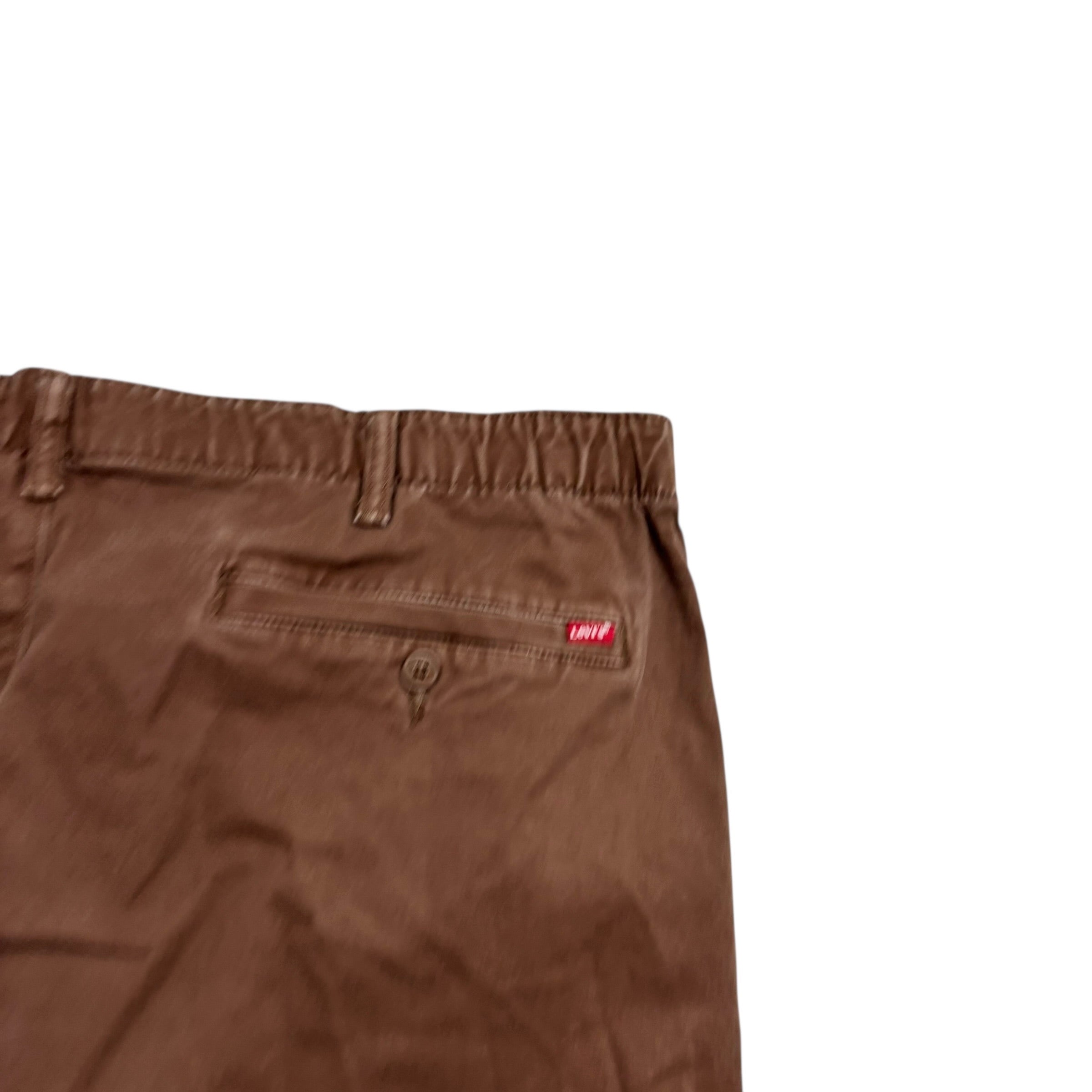 Levis XX Chino EZ Trousers XXL Mens Brown Regular Tapered Fit Stretch