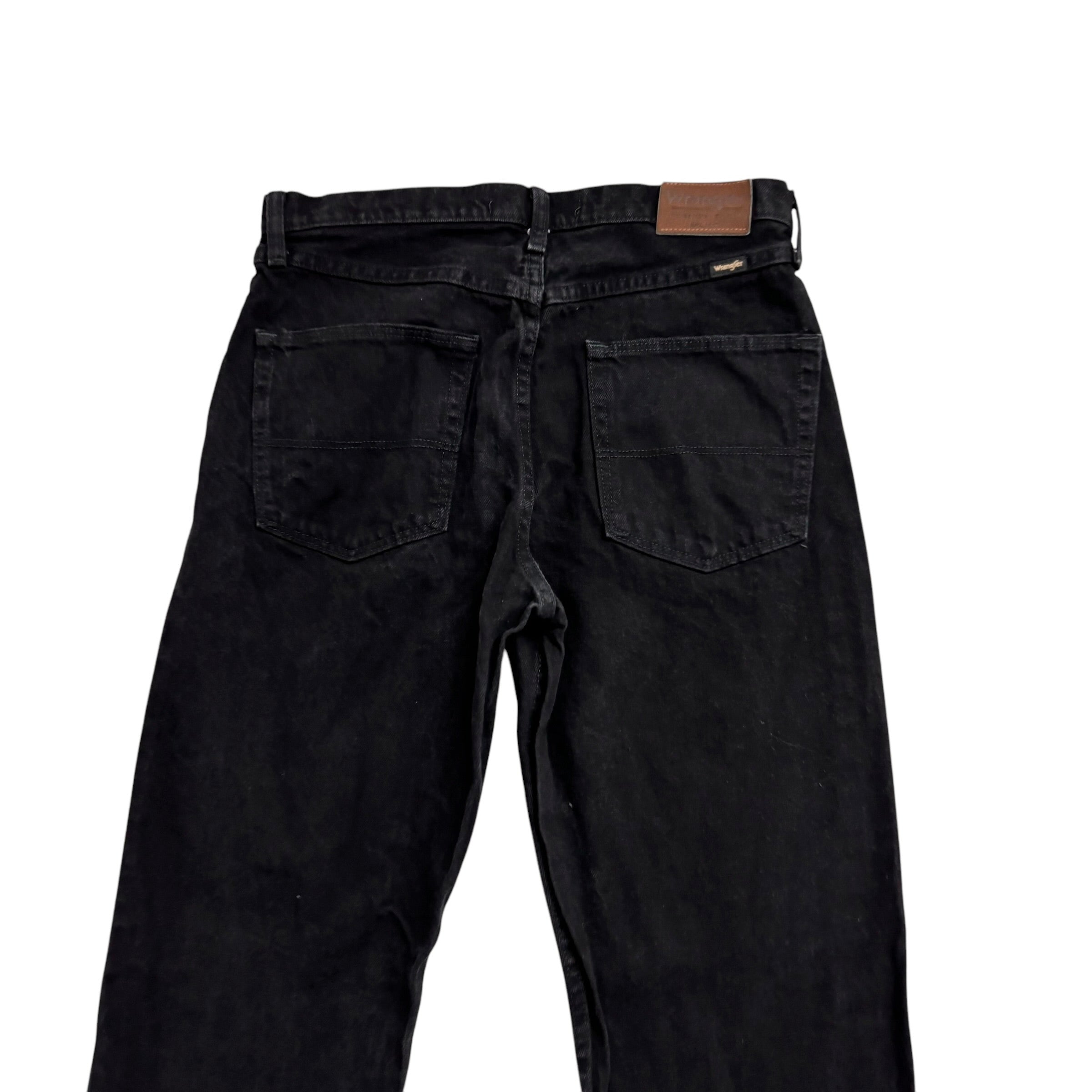 Wrangler Jeans W32 L32 Mens Black Regular Straight Fit Denim (E)