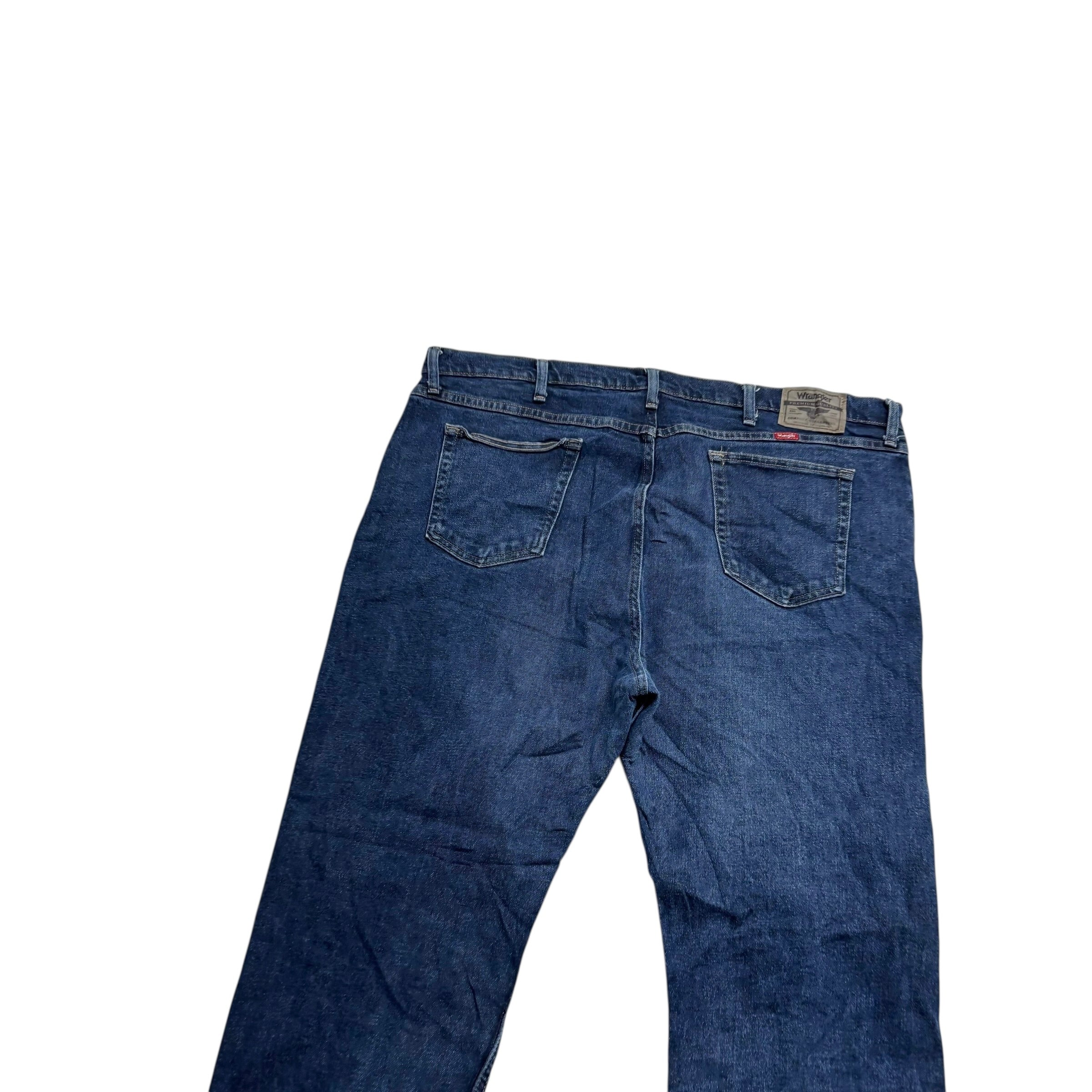 Wrangler Jeans W44 L30 Mens Dark Blue Regular Straight Fit Stretch Denim (E)