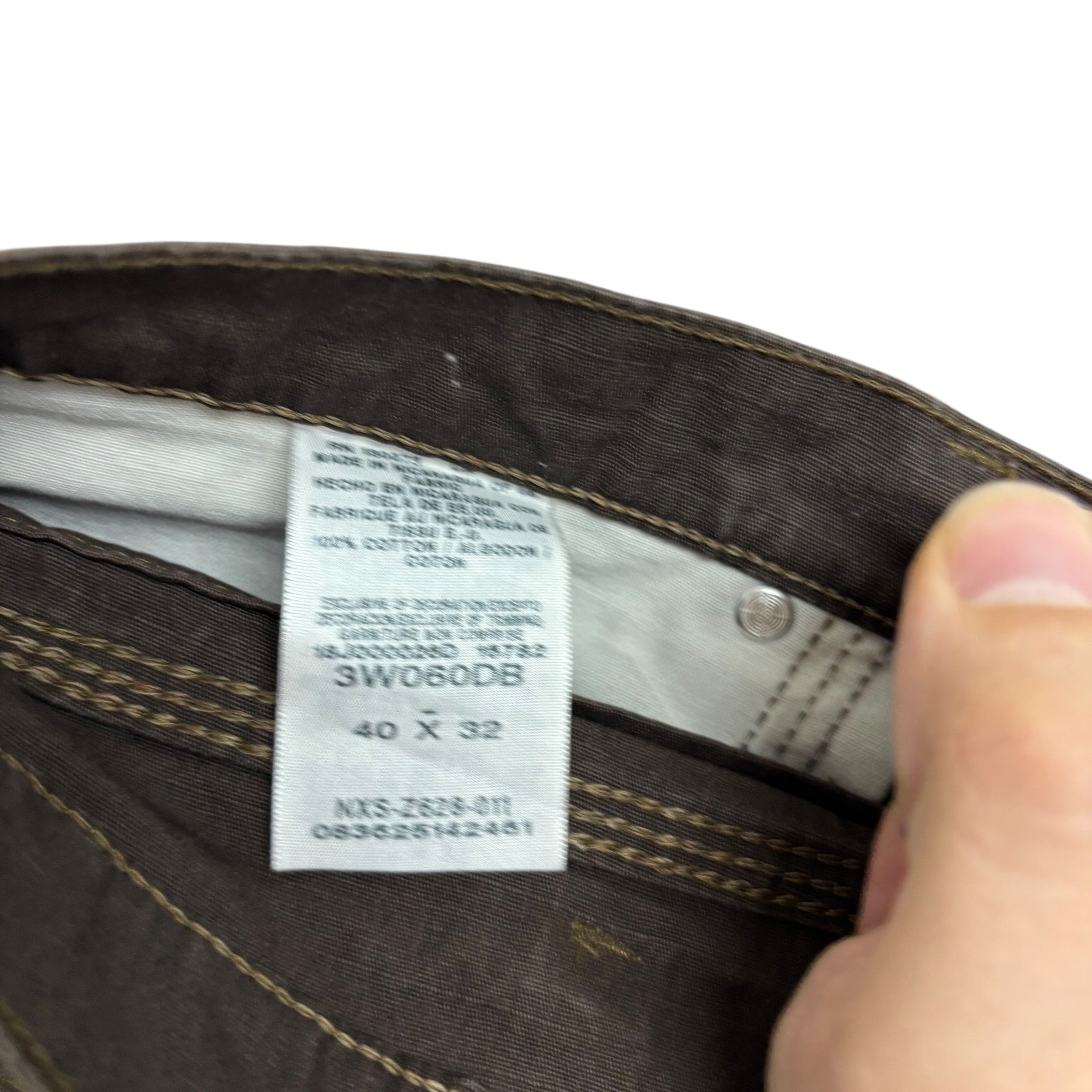 Wrangler Carpenter Pants W40 L32 Mens Brown Relaxed Fit Double Knee (E)