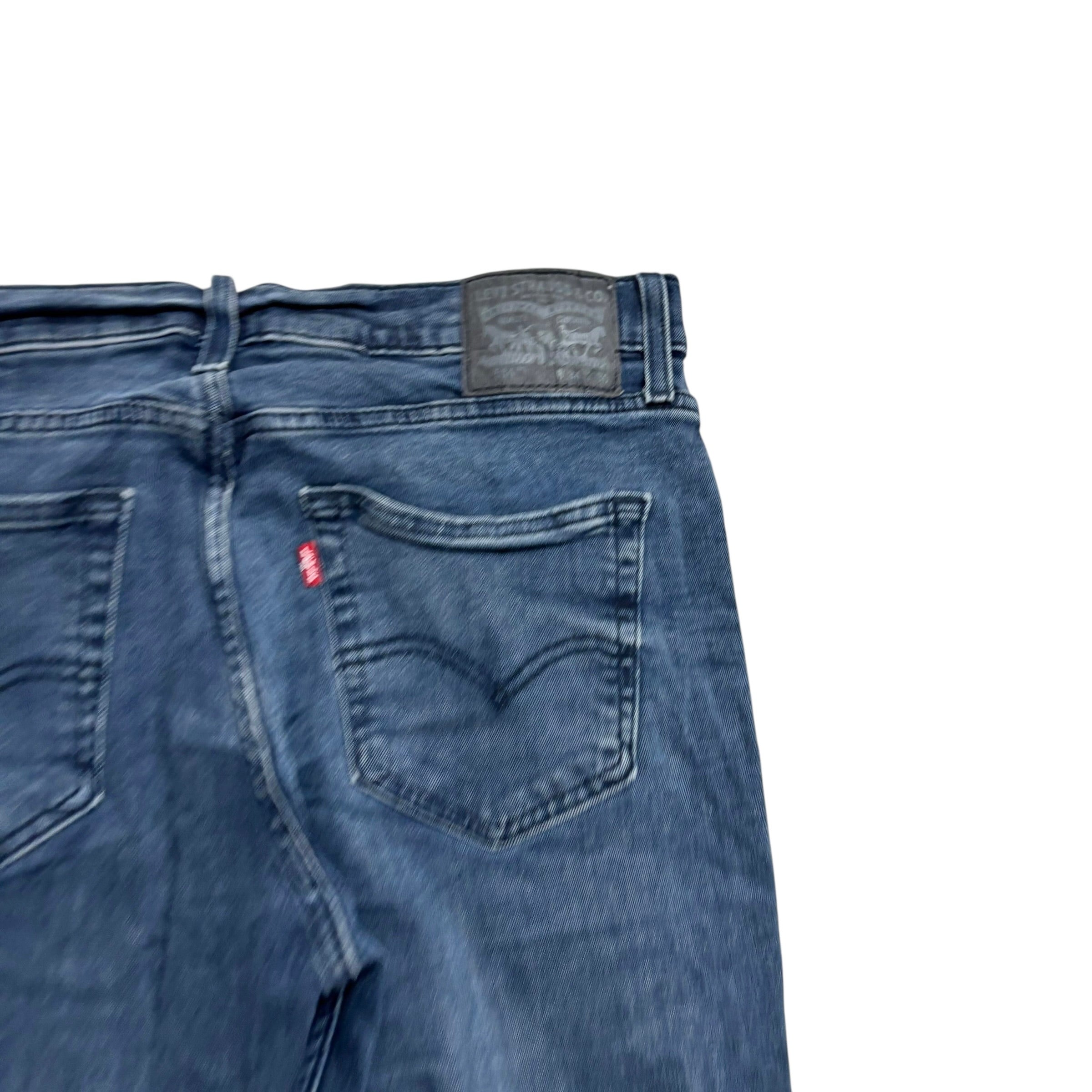 Levis 514 Jeans W34 L30 Mens Navy Blue Regular Straight Fit Stretch Denim