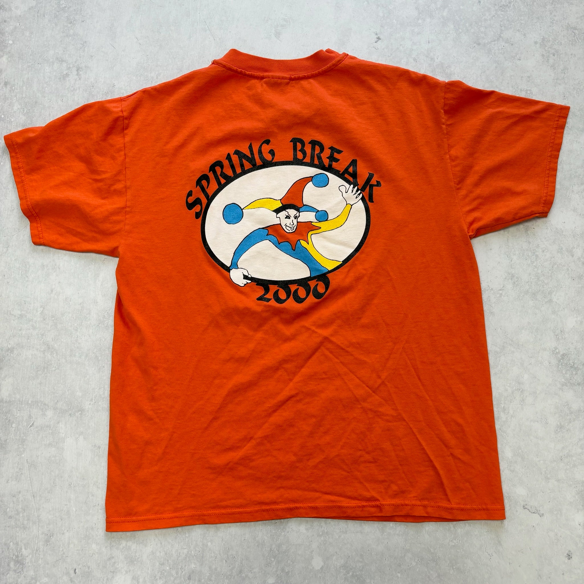 Vintage T Shirt Mens Large Orange Graphic Print 00s Spring Break