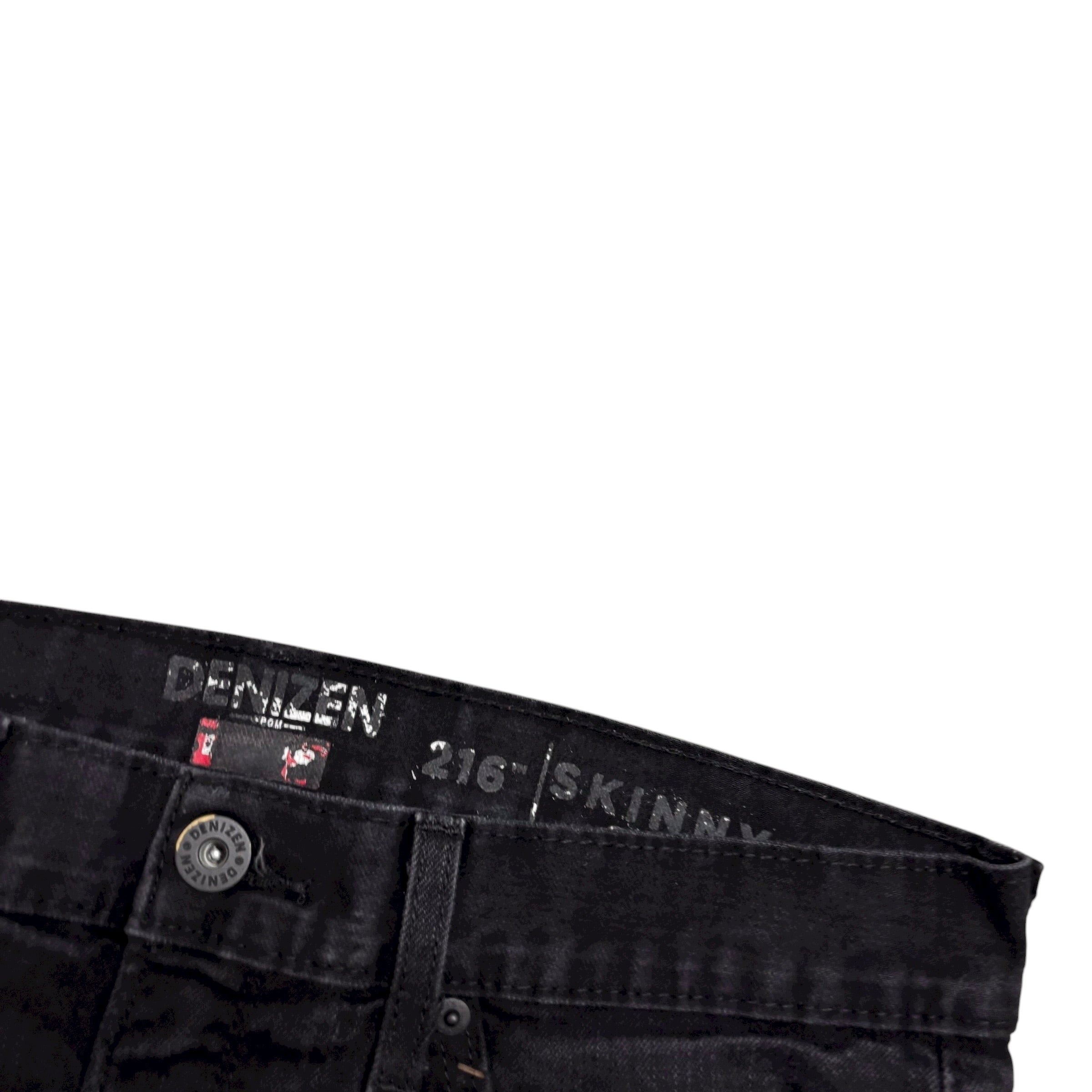 Levis Denizen Jeans W33 L30 Mens Black Skinny Fit Stretch Denim