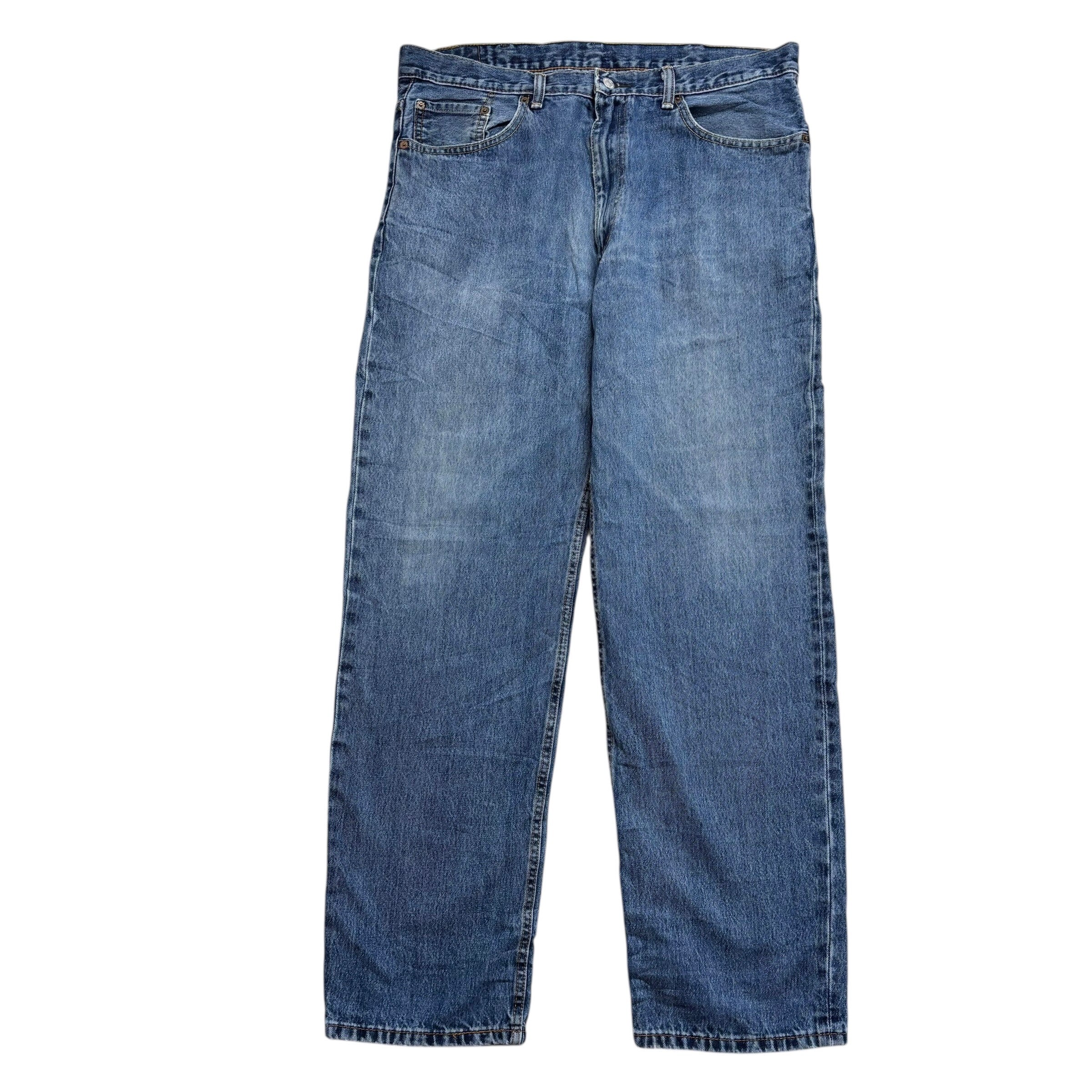 Levis 550 Jeans W38 L34 Mens Mid Blue Baggy Relaxed Straight Fit Denim