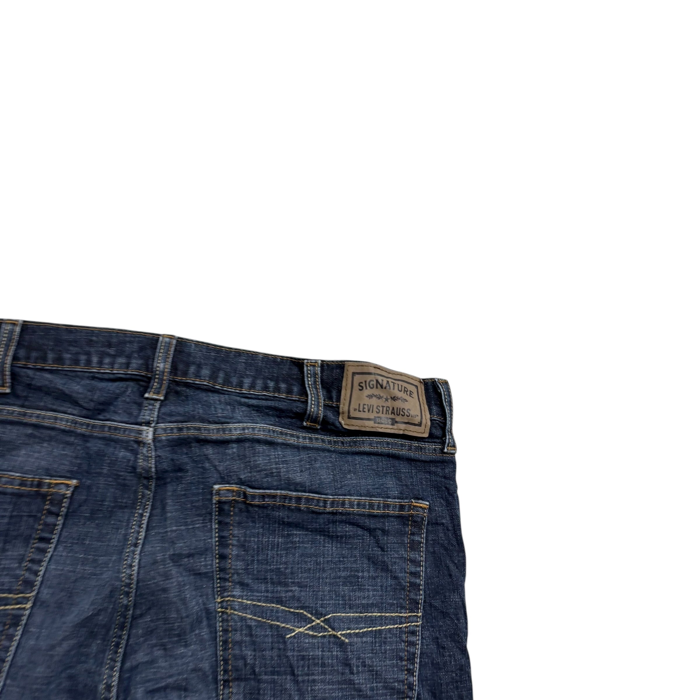 Levis Signature Jeans W38 L34 Mens Dark Blue Slim Straight Fit Stretch (F)