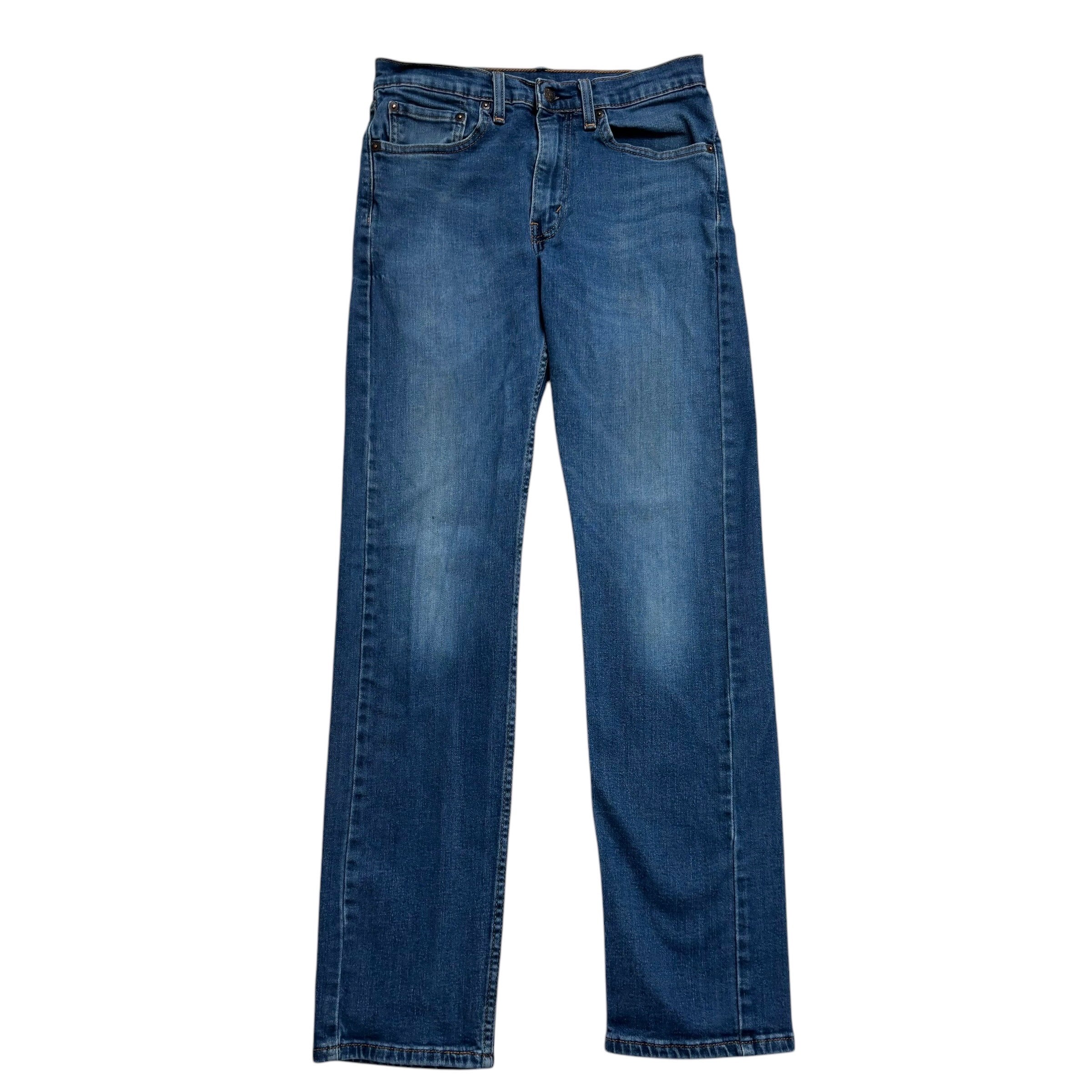 Levis 505 Jeans W30 L33 Mens Mid Blue Regular Straight Fit Stretch Denim