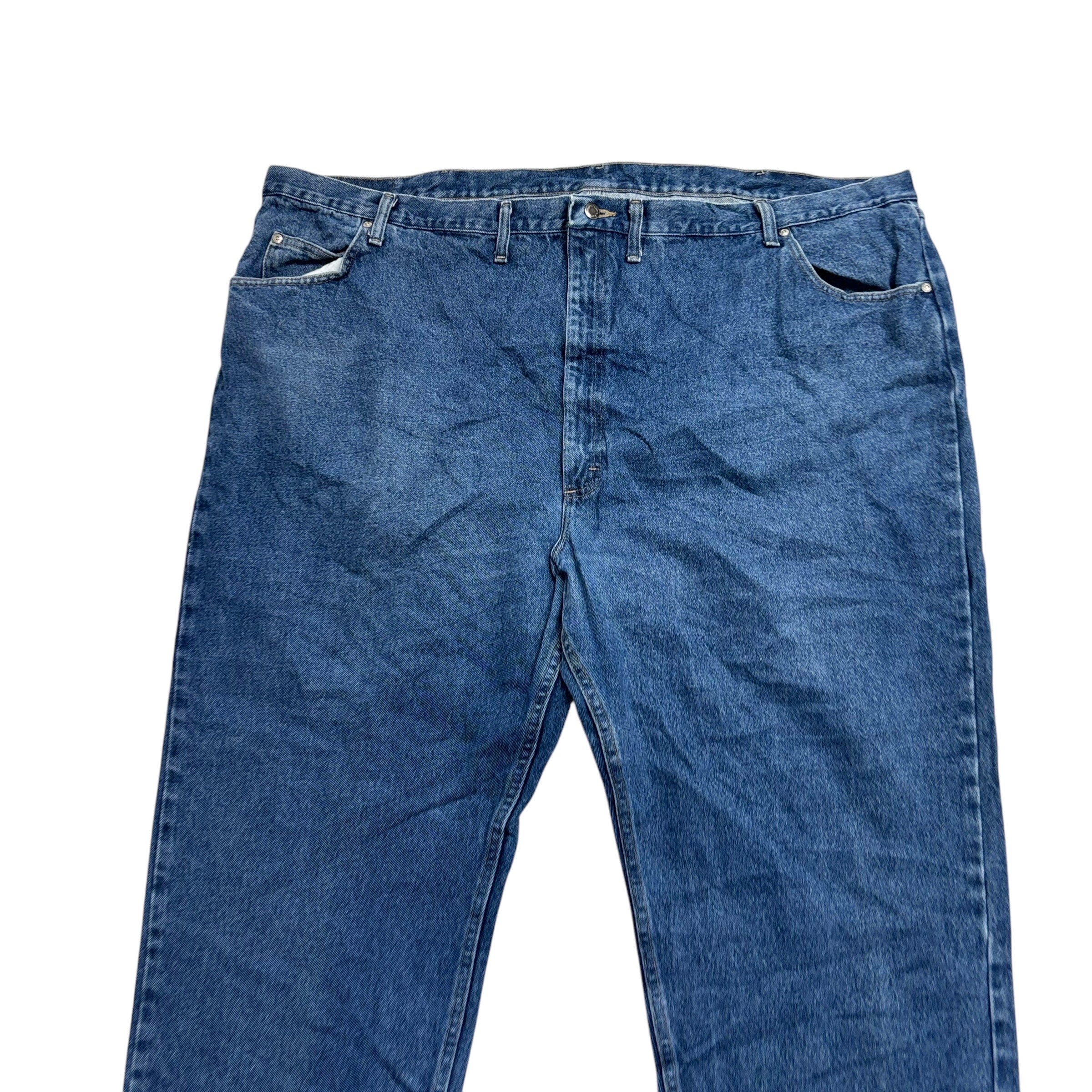 Wrangler Jeans W54 L30 Mens Mid Blue Baggy Relaxed Straight Fit Denim (E)