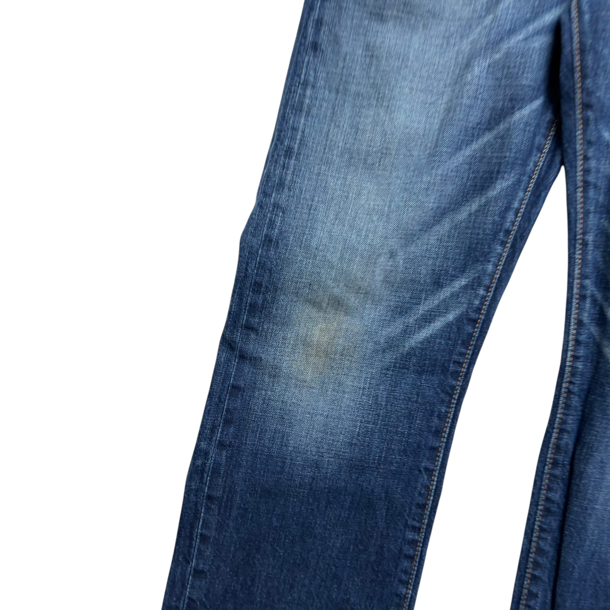 Levis 513 Jeans W31 L30 Mens Dark Blue Slim Straight Fit Denim (F)