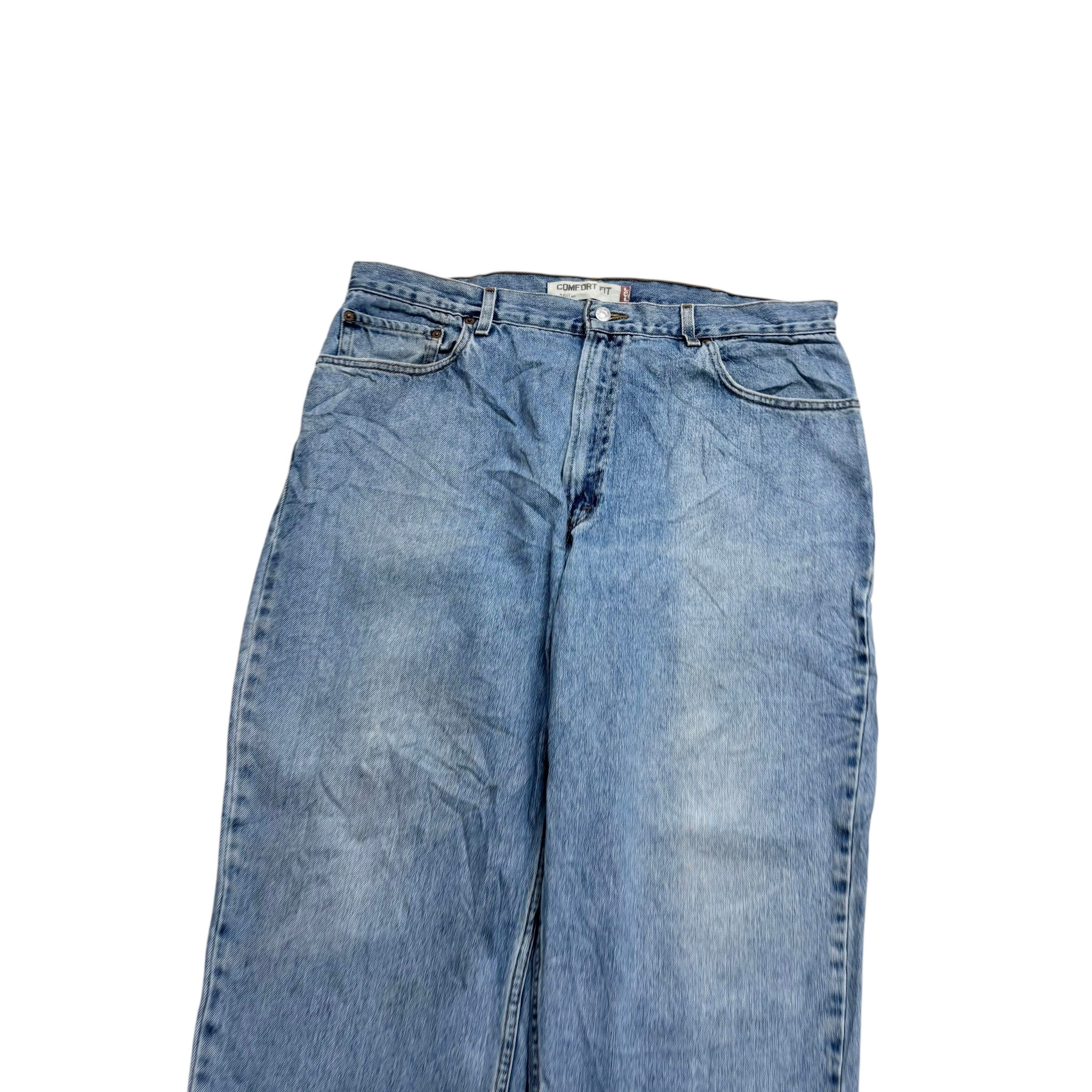 Levis 560 Jeans W40 L30 Mens Light Blue Baggy Relaxed Comfort Fit Vintage Denim