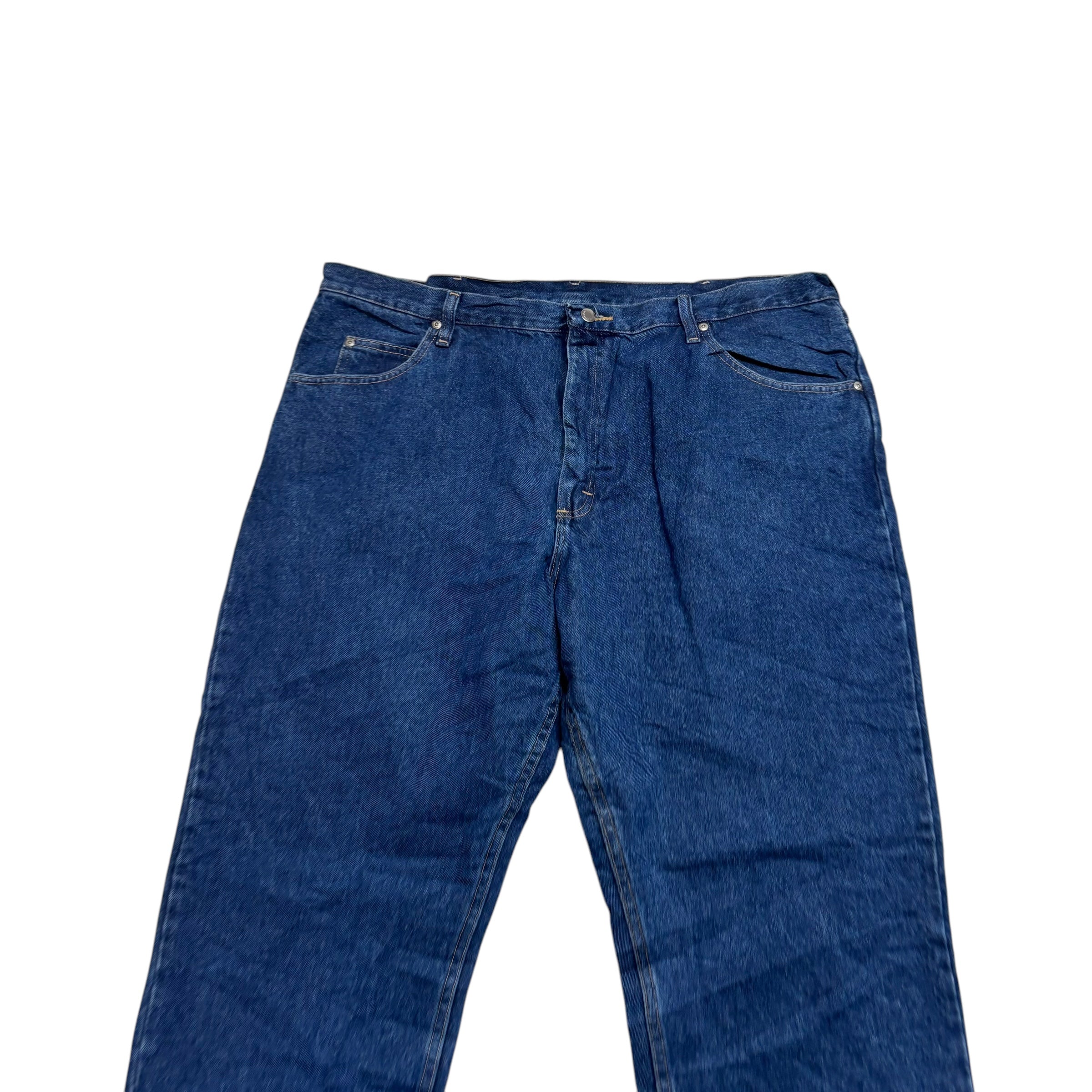 Wrangler Jeans W42 L30 Mens Dark Blue Relaxed Straight Fit Baggy Denim (E)