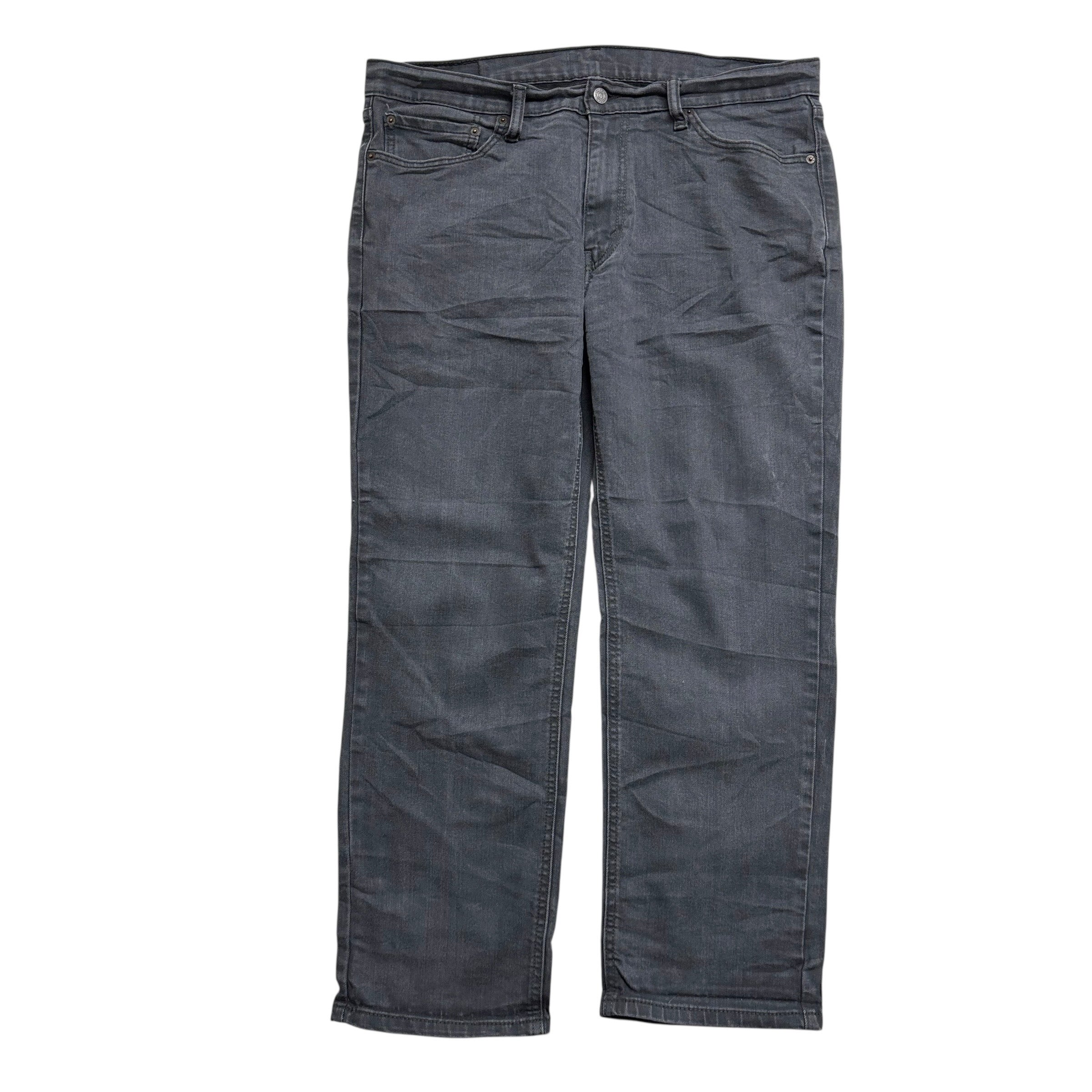 Levis 541 Jeans W37 L30 Mens Grey Athletic Tapered Fit Stretch Denim (E)