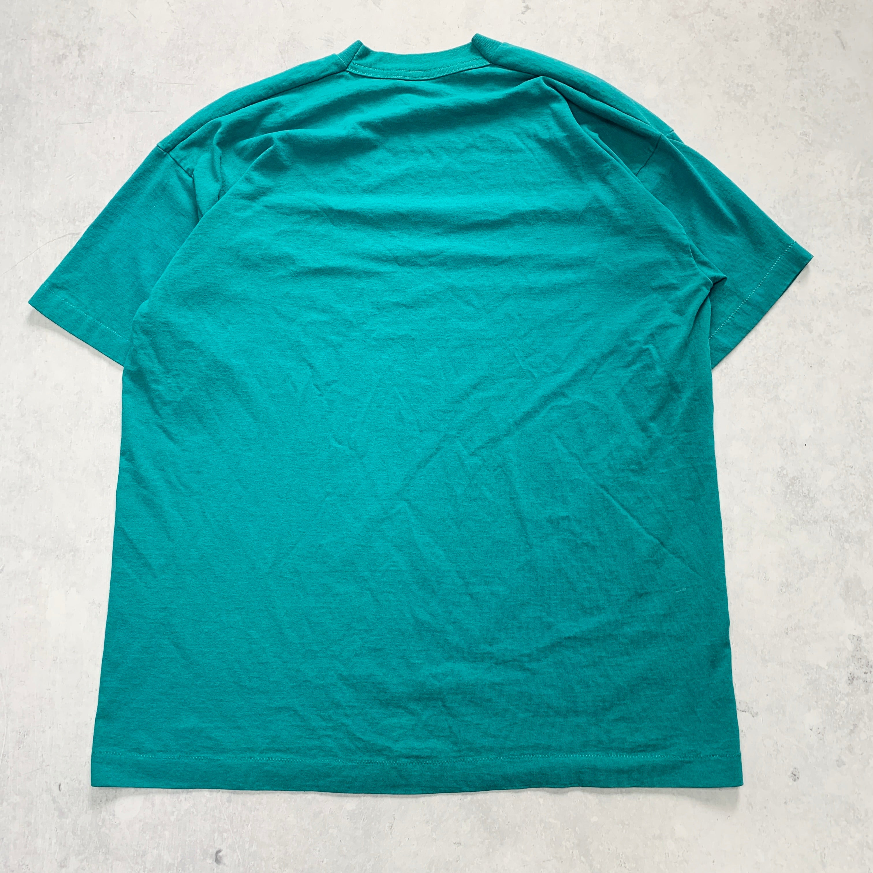 Vintage T Shirt Mens XL Teal Green Single Stitch Graphic Print 90s USA Bible