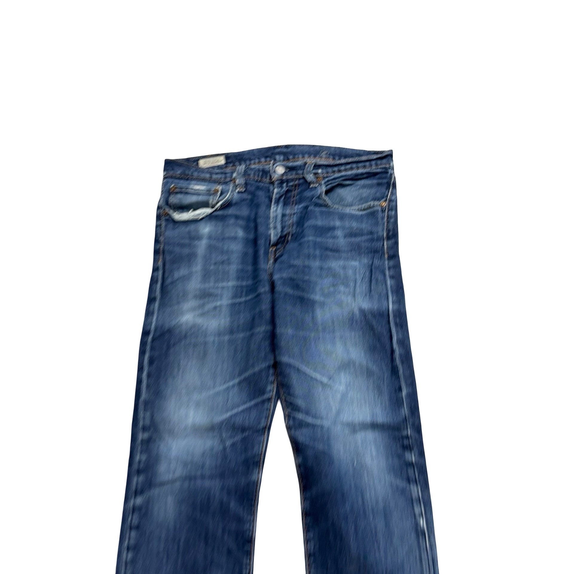 Levis 502 Jeans W32 L31 Mens Mid Blue Regular Tapered Fit Stretch Denim (F)