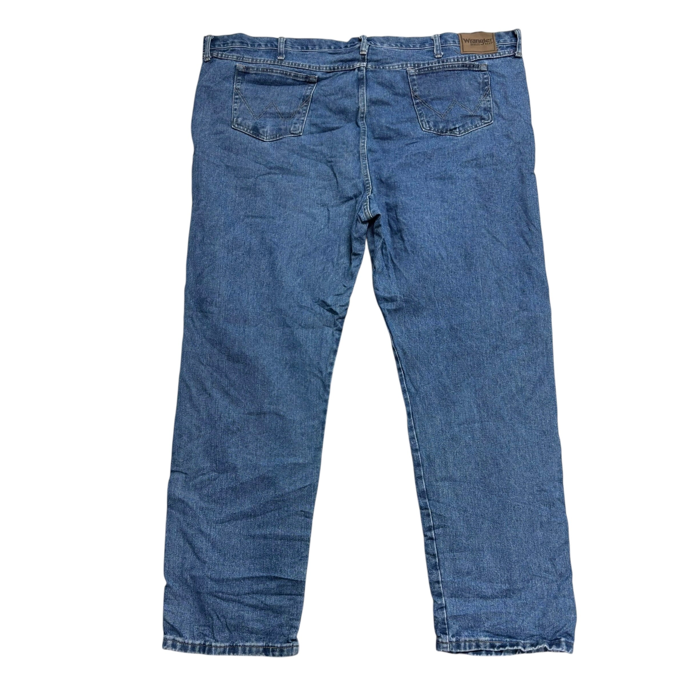 Wrangler Jeans W52 L34 Mens Mid Blue Relaxed Straight Fit Vintage Denim (E)