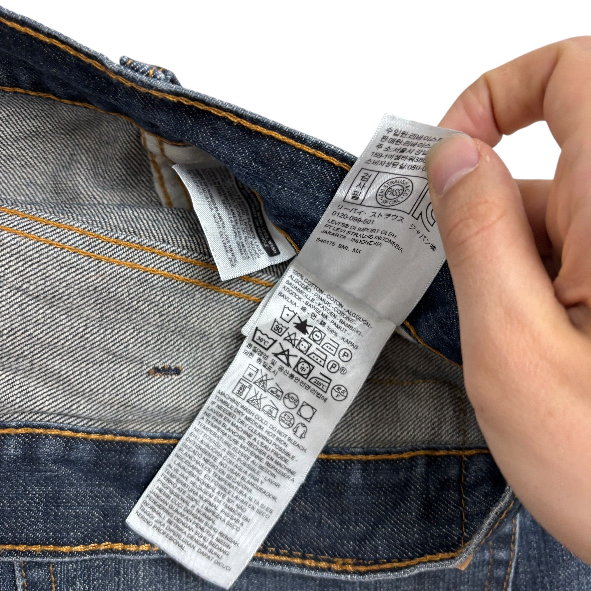 Levis 550 Jeans W44 L29 Mens Dark Blue Baggy Relaxed Straight Fit Denim (E)