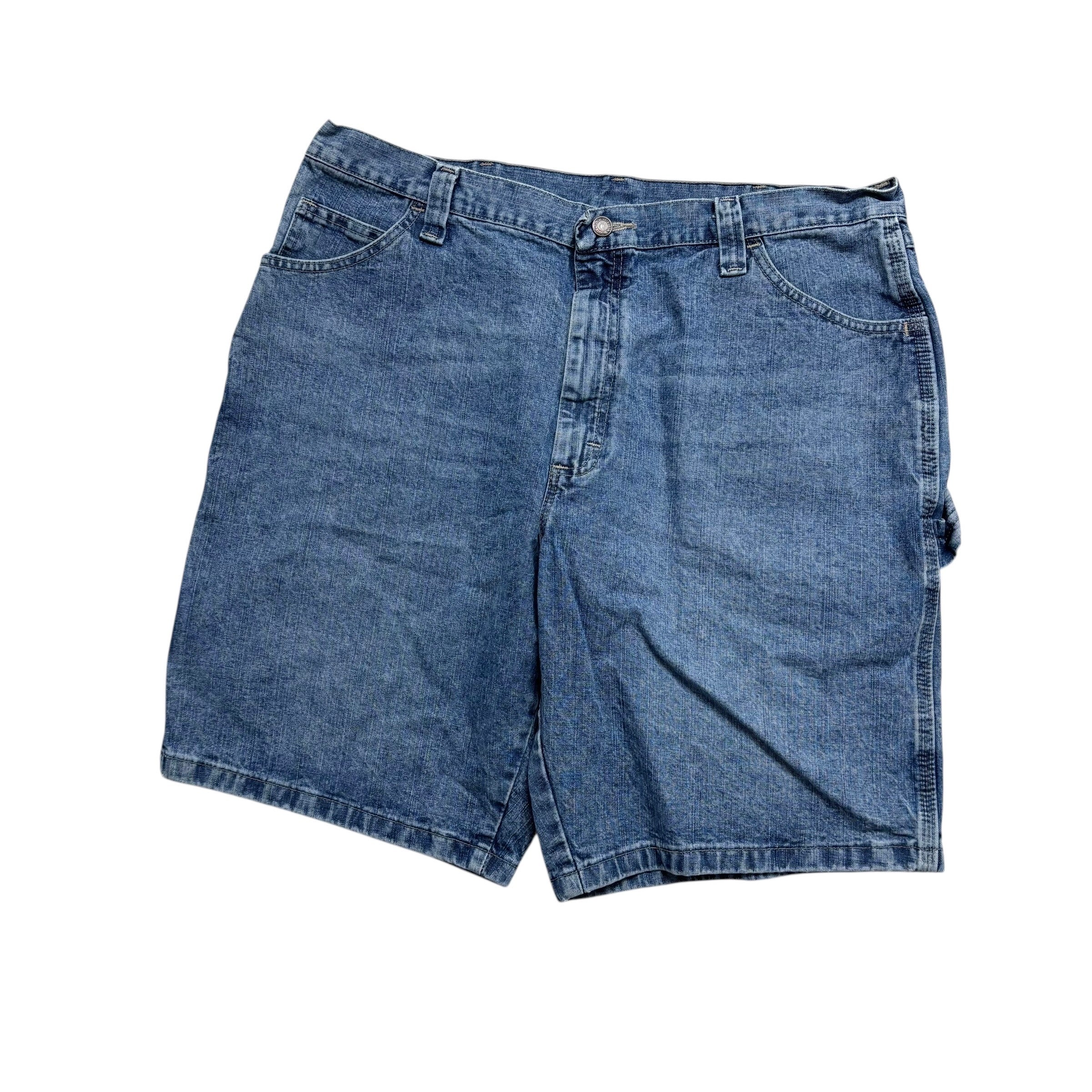 Wrangler Baggy Jorts W38 Mens Light Blue Denim Shorts Relaxed Fit Carpenter