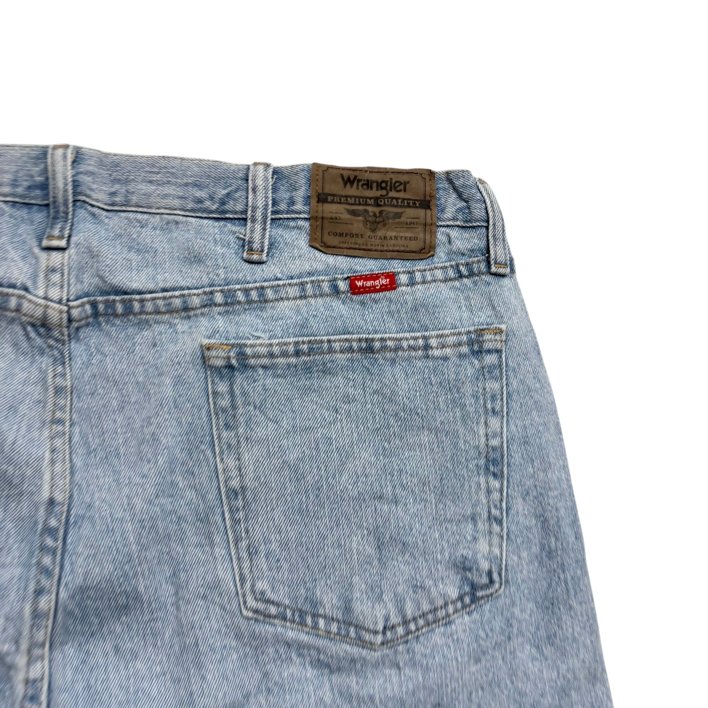 Wrangler Baggy Jorts W40 Mens Denim Shorts Light Blue Relaxed Fit (E)