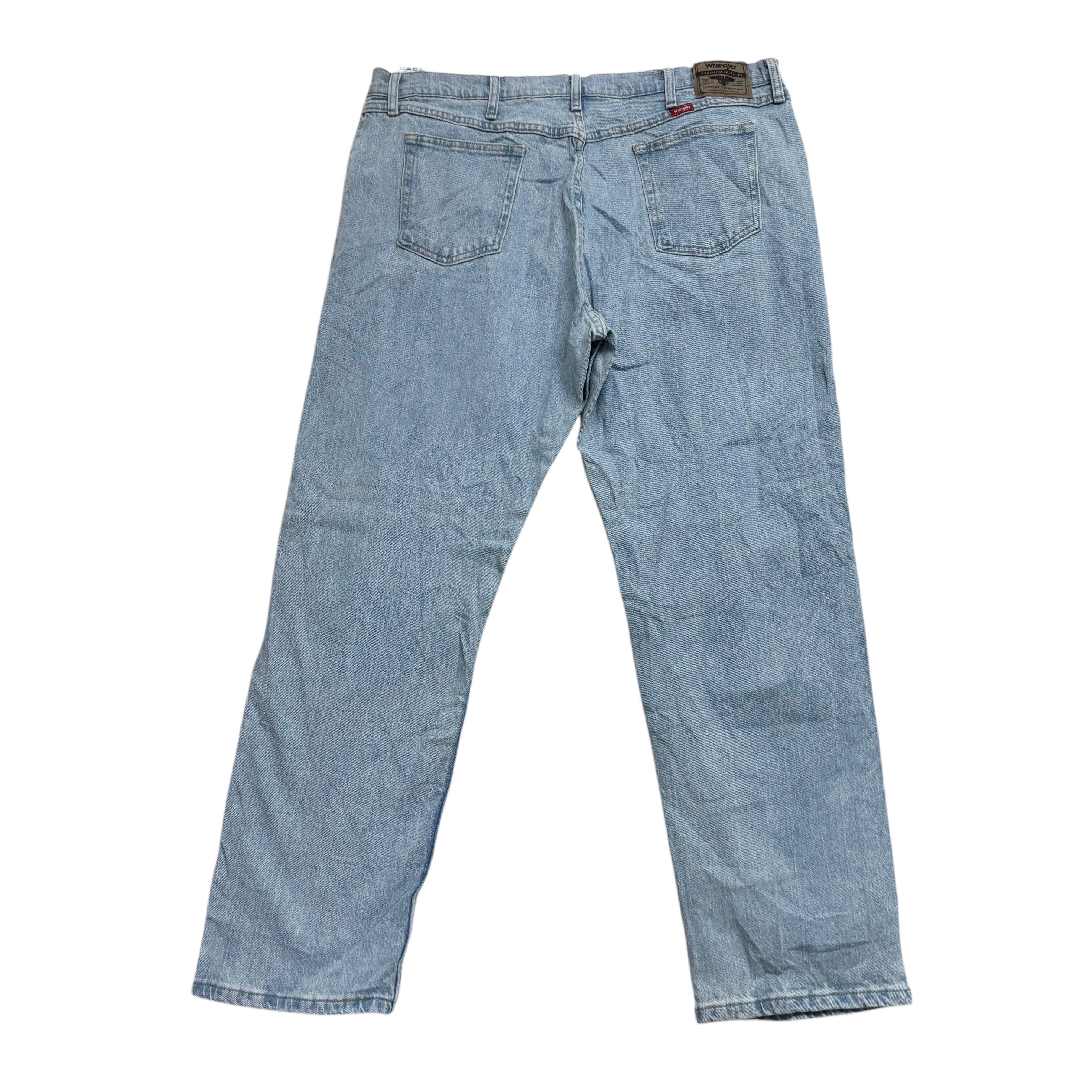 Wrangler Jeans W40 L32 Mens Light Blue Relaxed Straight Fit Stretch Denim (E)