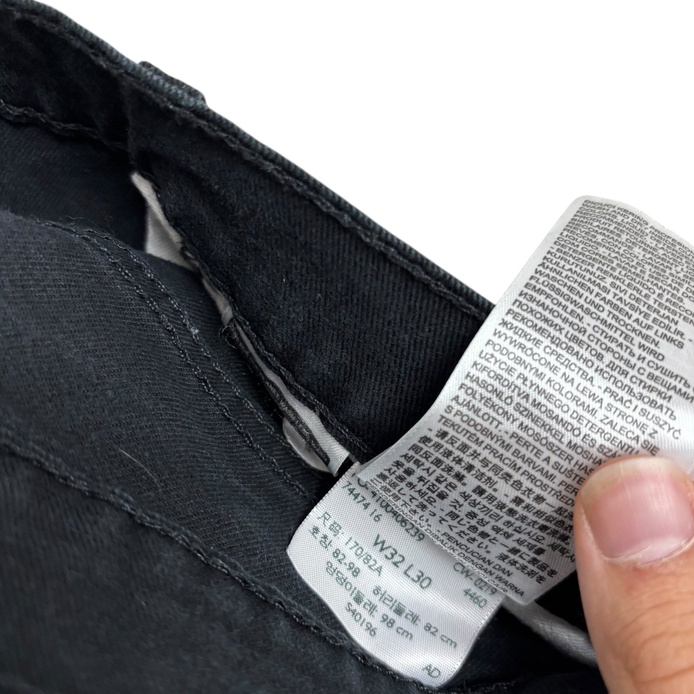 Levis 513 Jeans W32 L30 Mens Black Slim Straight Fit Stretch Denim