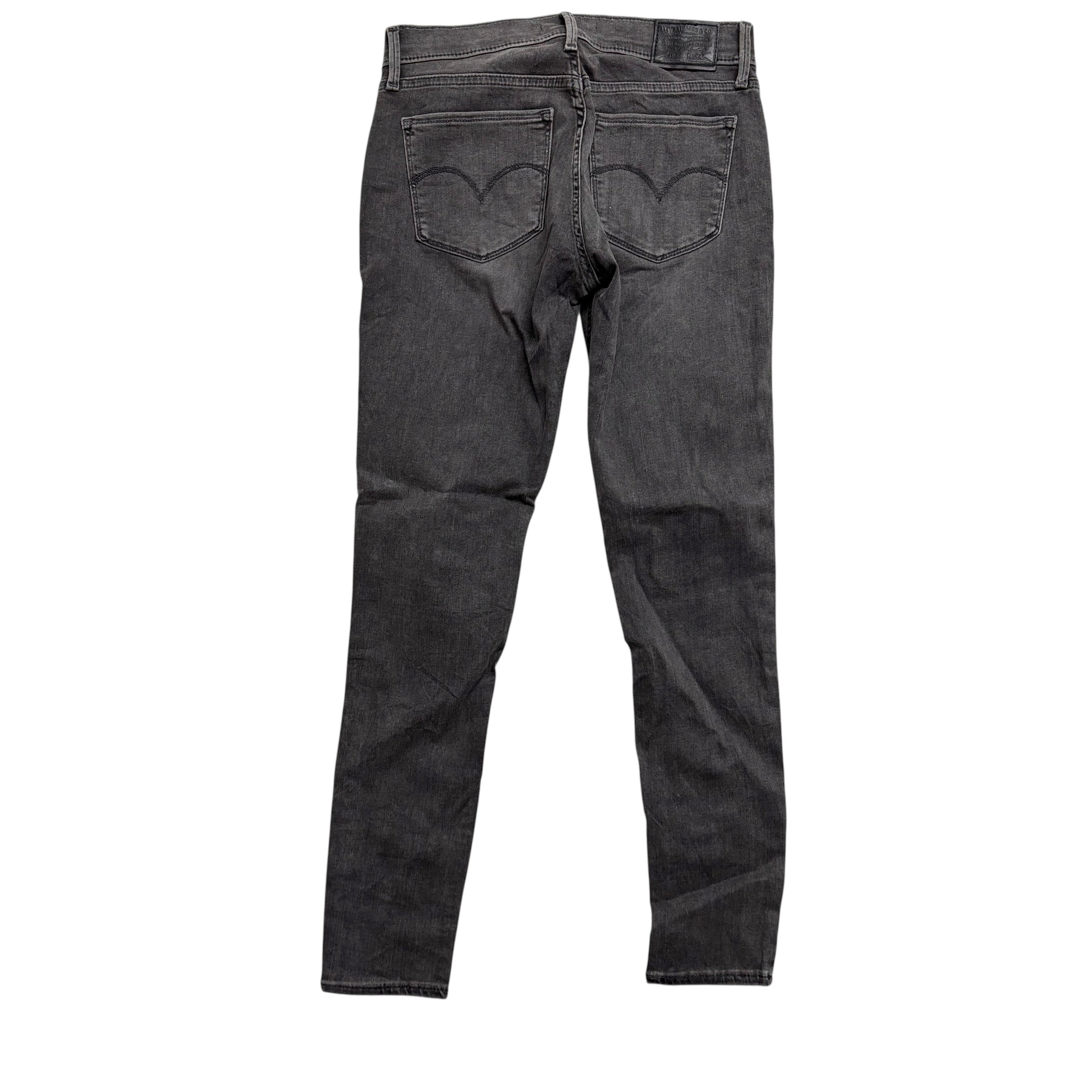 Levis 710 Jeans W27 L28 Womens Super Skinny Fit Grey Stretch Denim