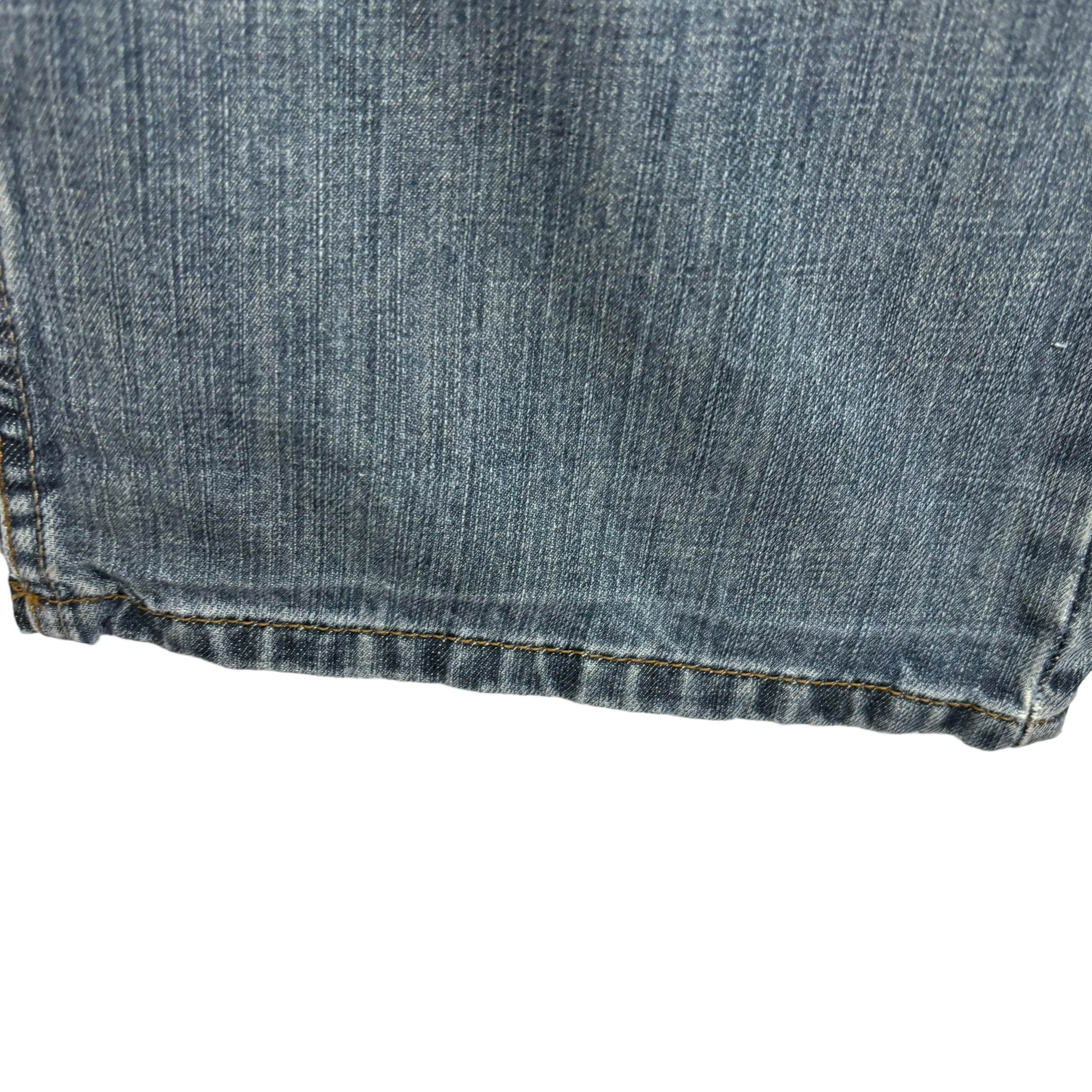 Wrangler Jeans W38 L32 Mens Mid Blue Relaxed Boocut Fit Denim