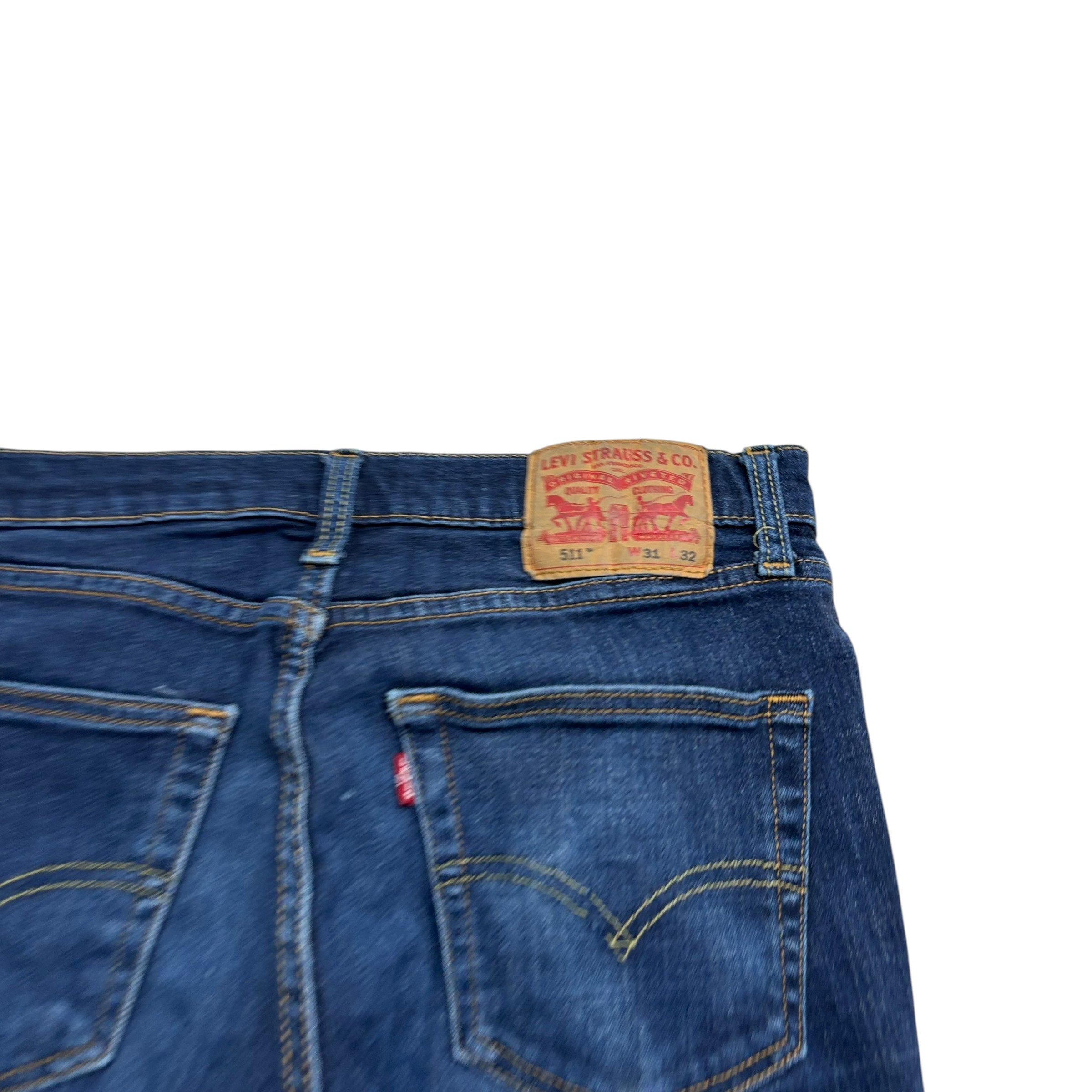 Levis 511 Jeans W31 L32 Mens Dark Blue Slim Fit Stretch Denim (F)