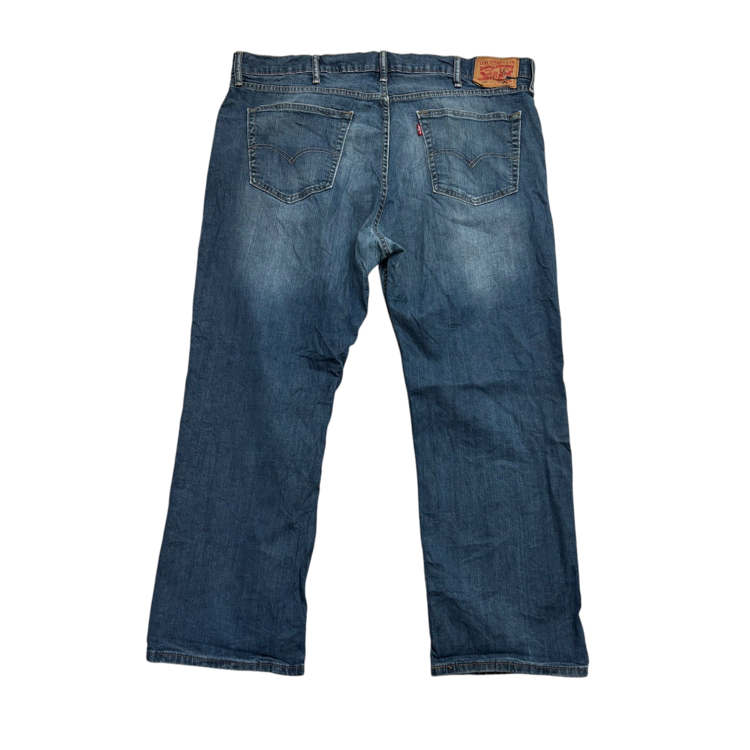 Levis 559 Jeans W42 L30 Mens Dark Blue Relaxed Straight Fit Stretch Denim (E)