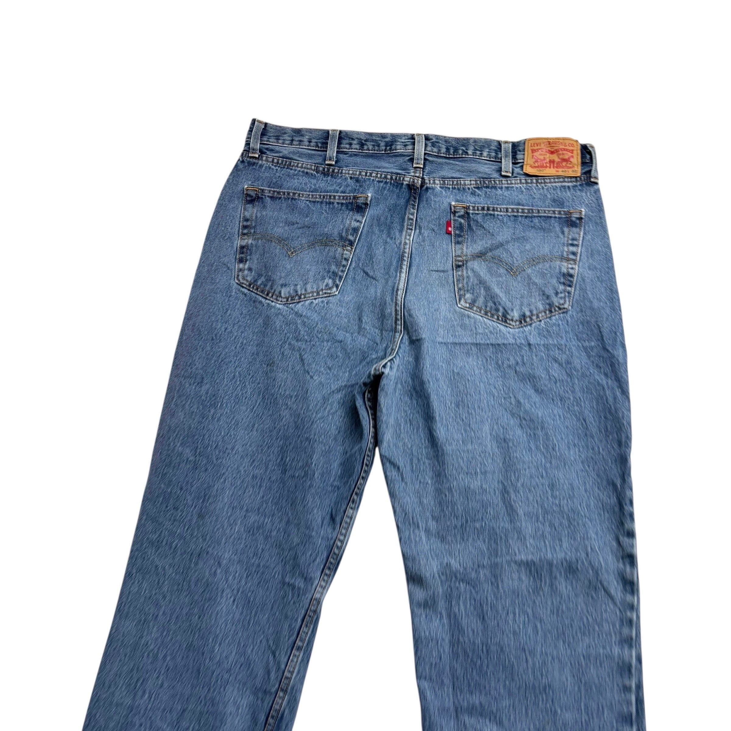 Levis 550 Jeans W40 L32 Mens Mid Blue Baggy Relaxed Straight Fit Denim