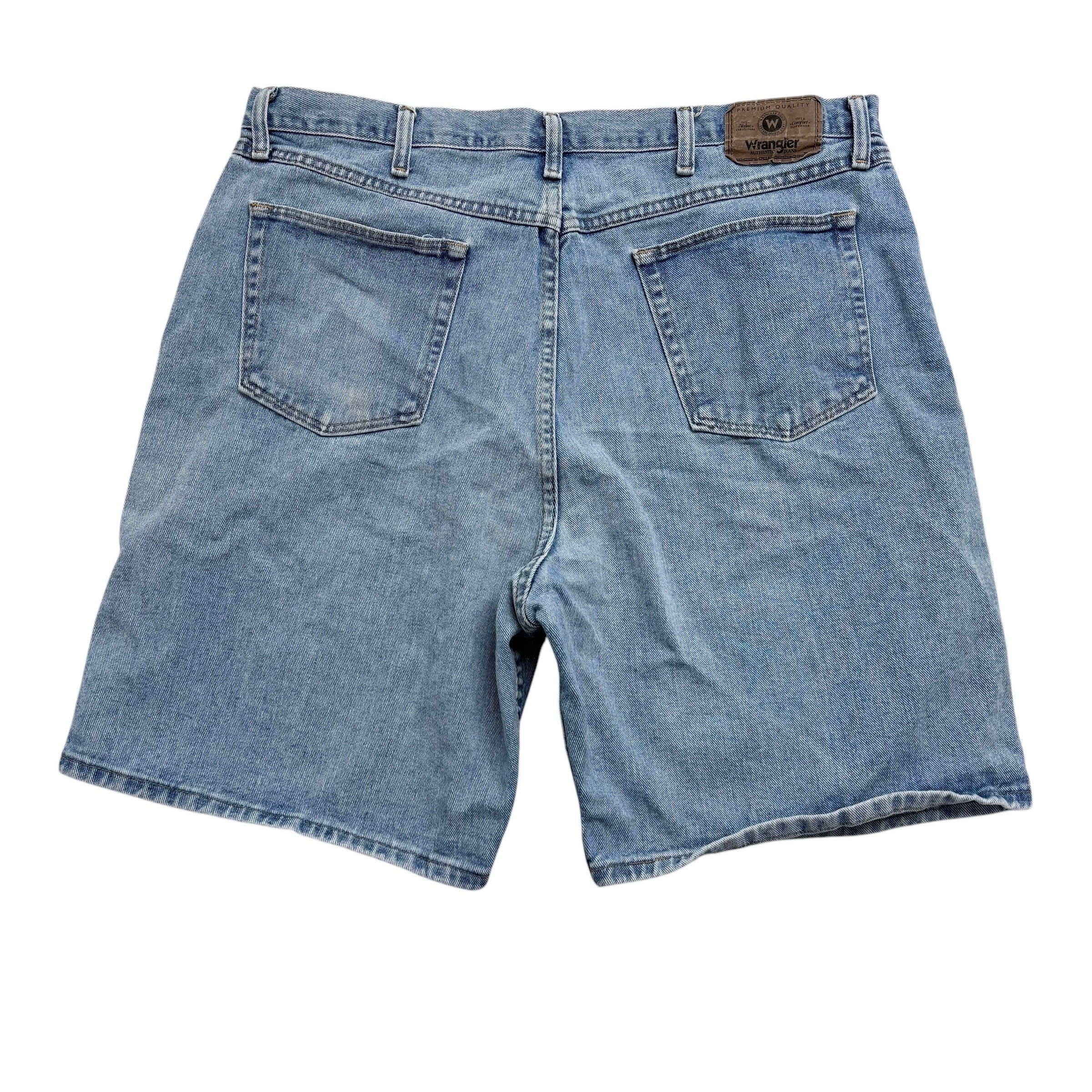 Wrangler Baggy Jorts W40 Mens Denim Shorts Light Blue Relaxed Fit