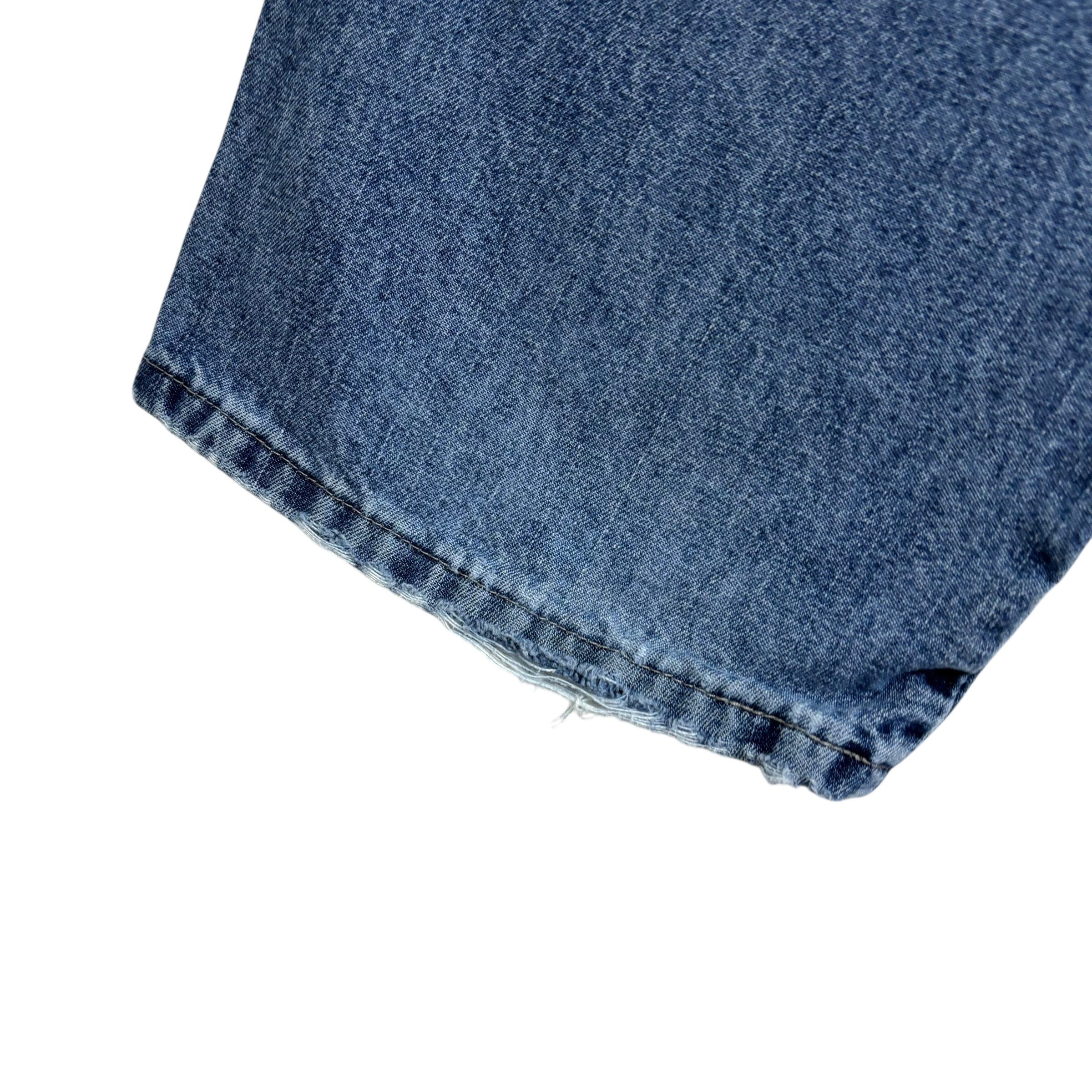 Wrangler Carpenter Jeans W40 L30 Mens Mid Blue Relaxed Straight Fit Denim (F)