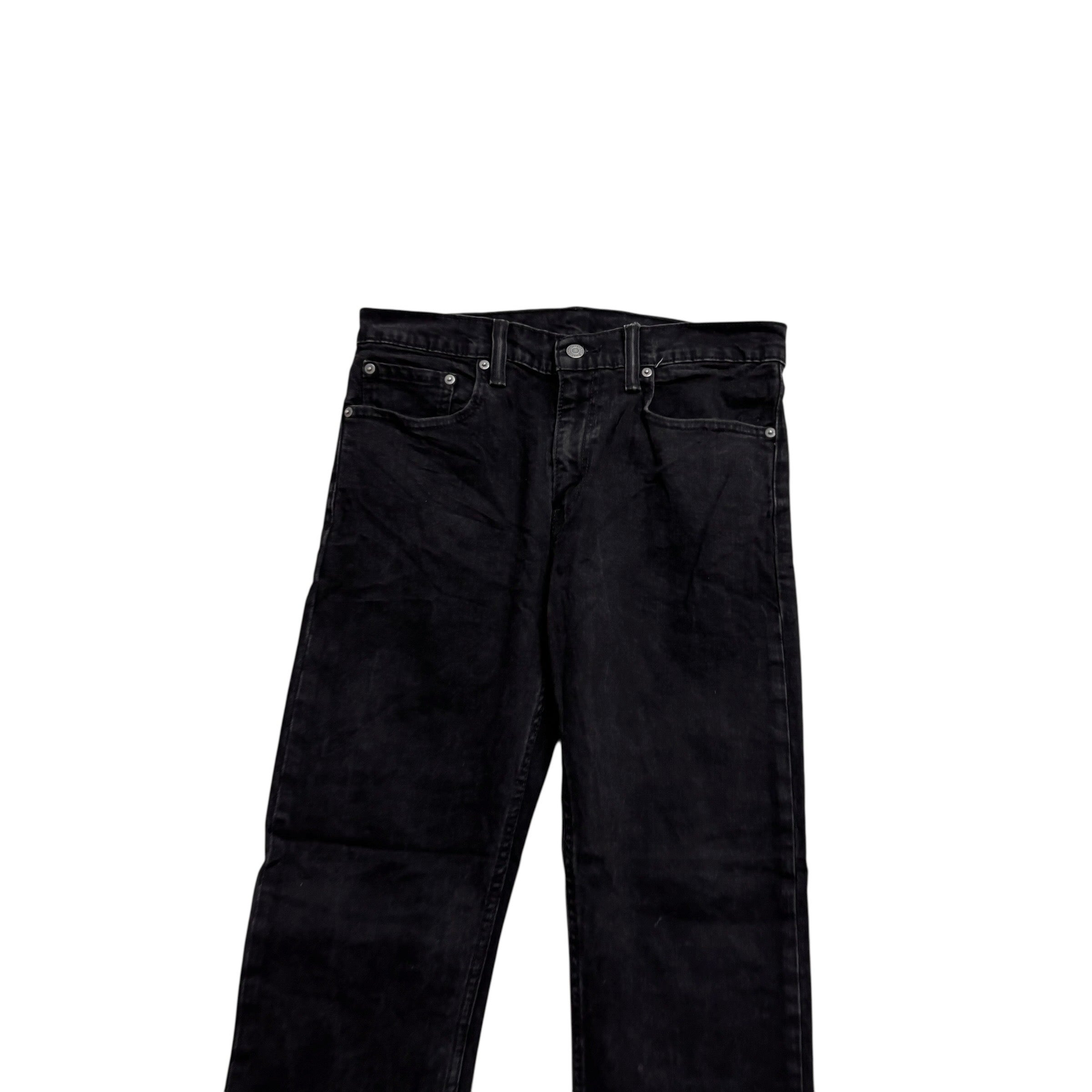 Levis 502 Jeans W32 L31 Mens Black Regular Tapered Fit Stretch Denim