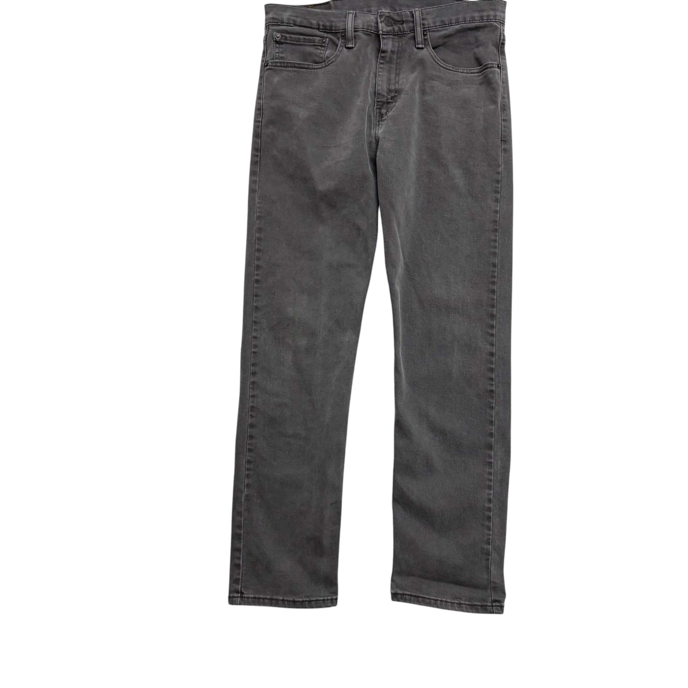 Levis 502 Jeans W32 L29 Mens Grey Regular Tapered Fit Stretch Denim