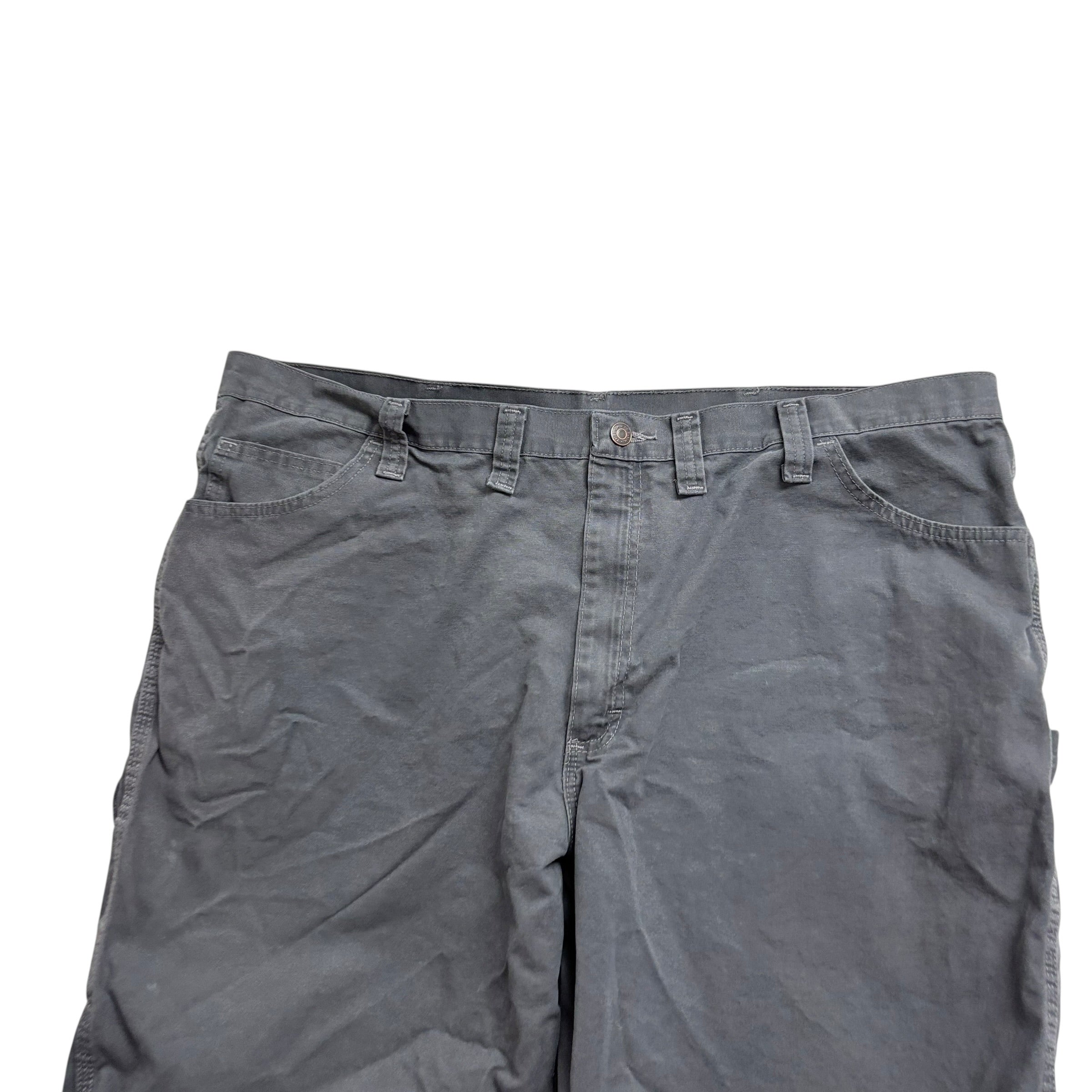 Wrangler Baggy Jorts W44 Mens Canvas Shorts Grey Relaxed Fit (E)