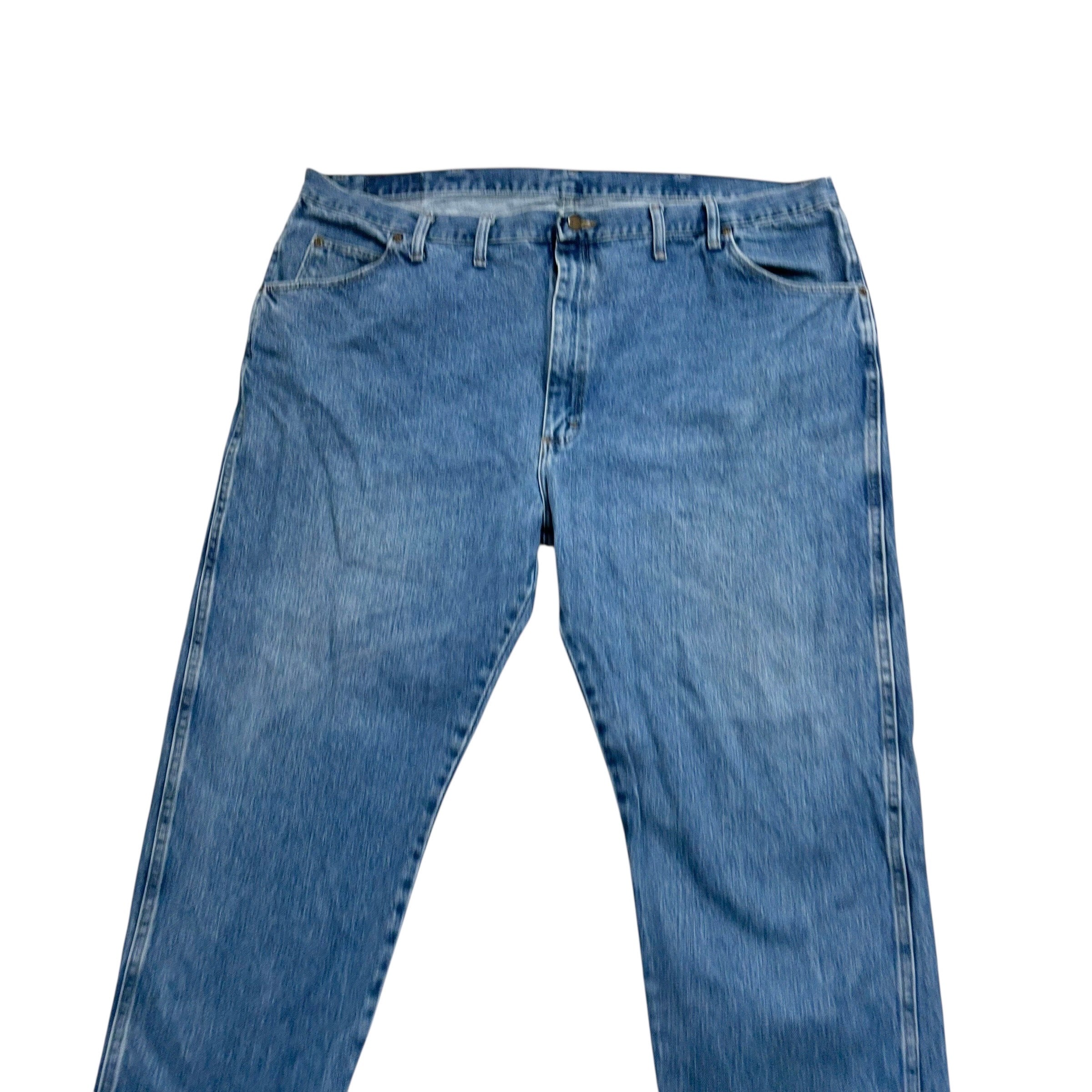 Wrangler Jeans W46 L29 Mens Light Blue Regular Straight Fit Denim (E)