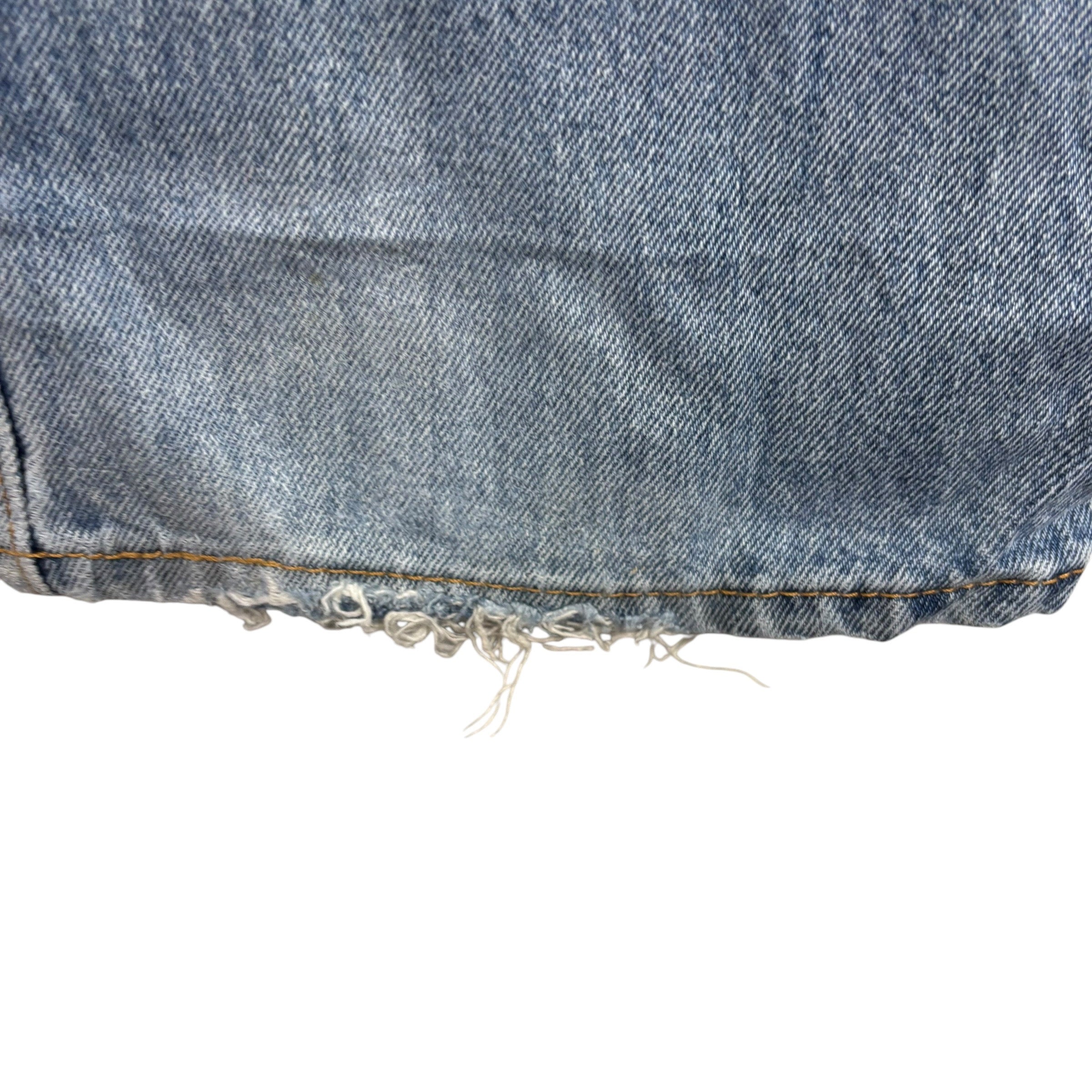 Levis 505 Jeans W36 L30 Mens Light Blue Regular Straight Fit Denim (F)