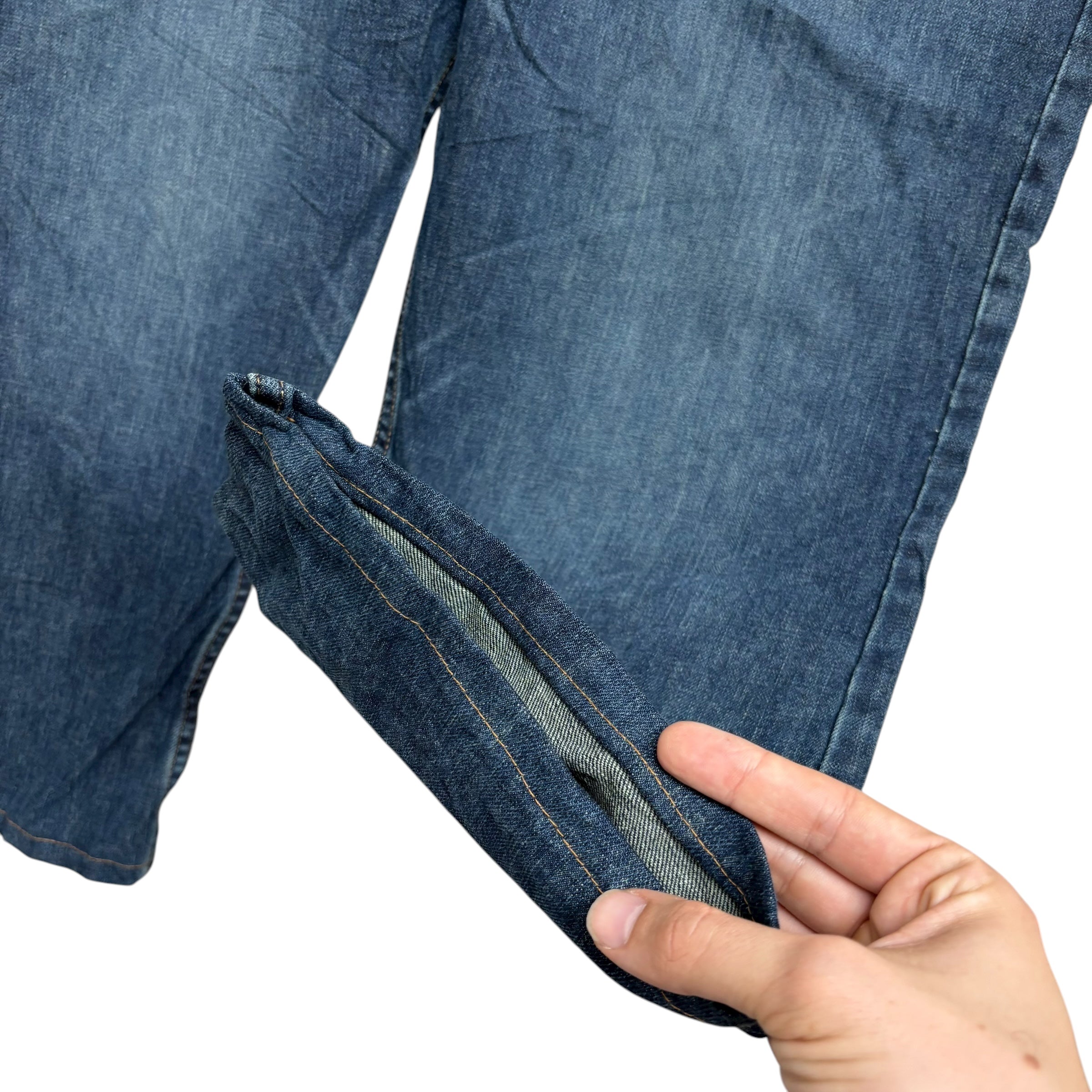 Wrangler Jeans W40 L27 Mens Dark Blue Relaxed Straight Fit Denim (E)