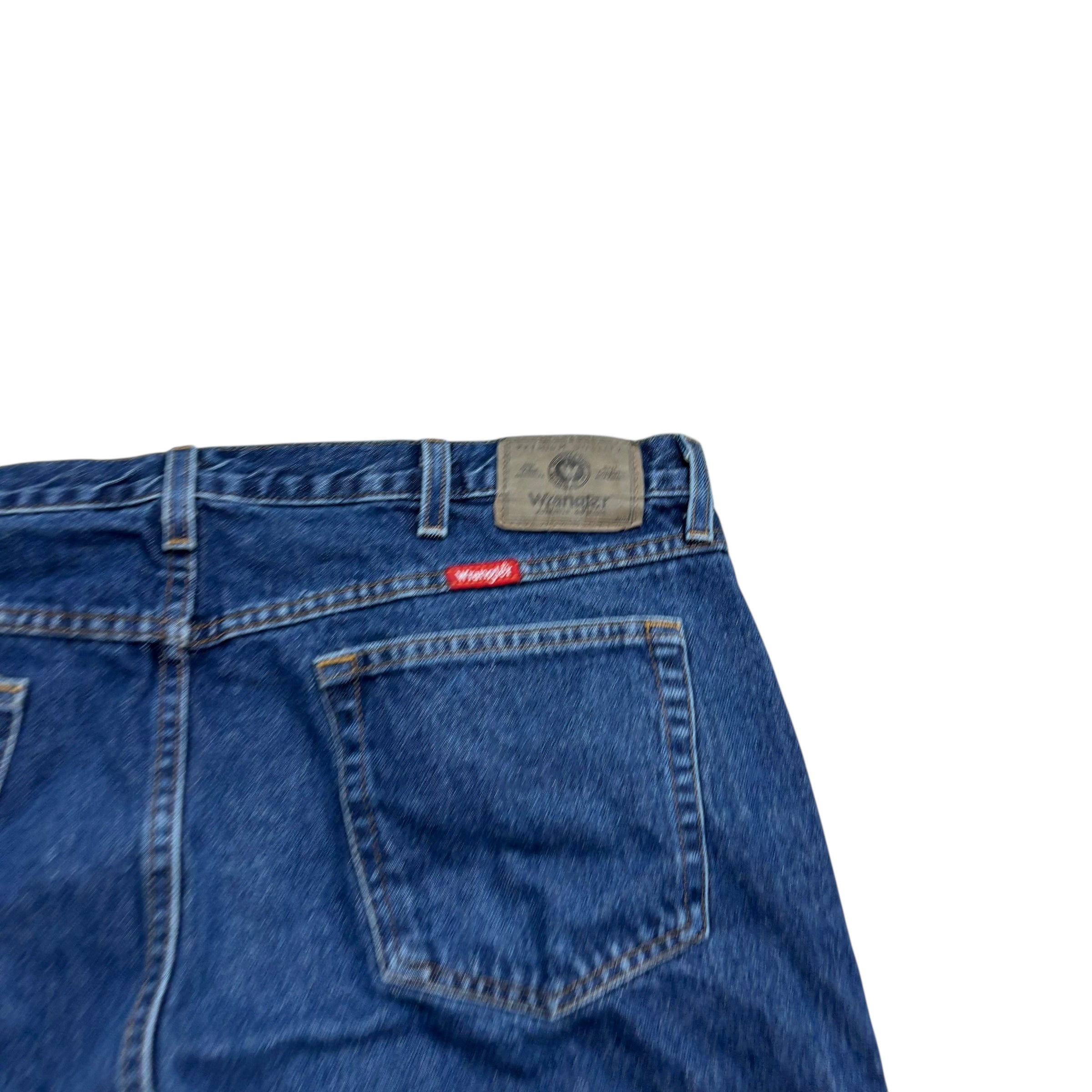 Wrangler Jeans W38 L29 Mens Mid Blue Regular Straight Fit Vintage Denim (E)