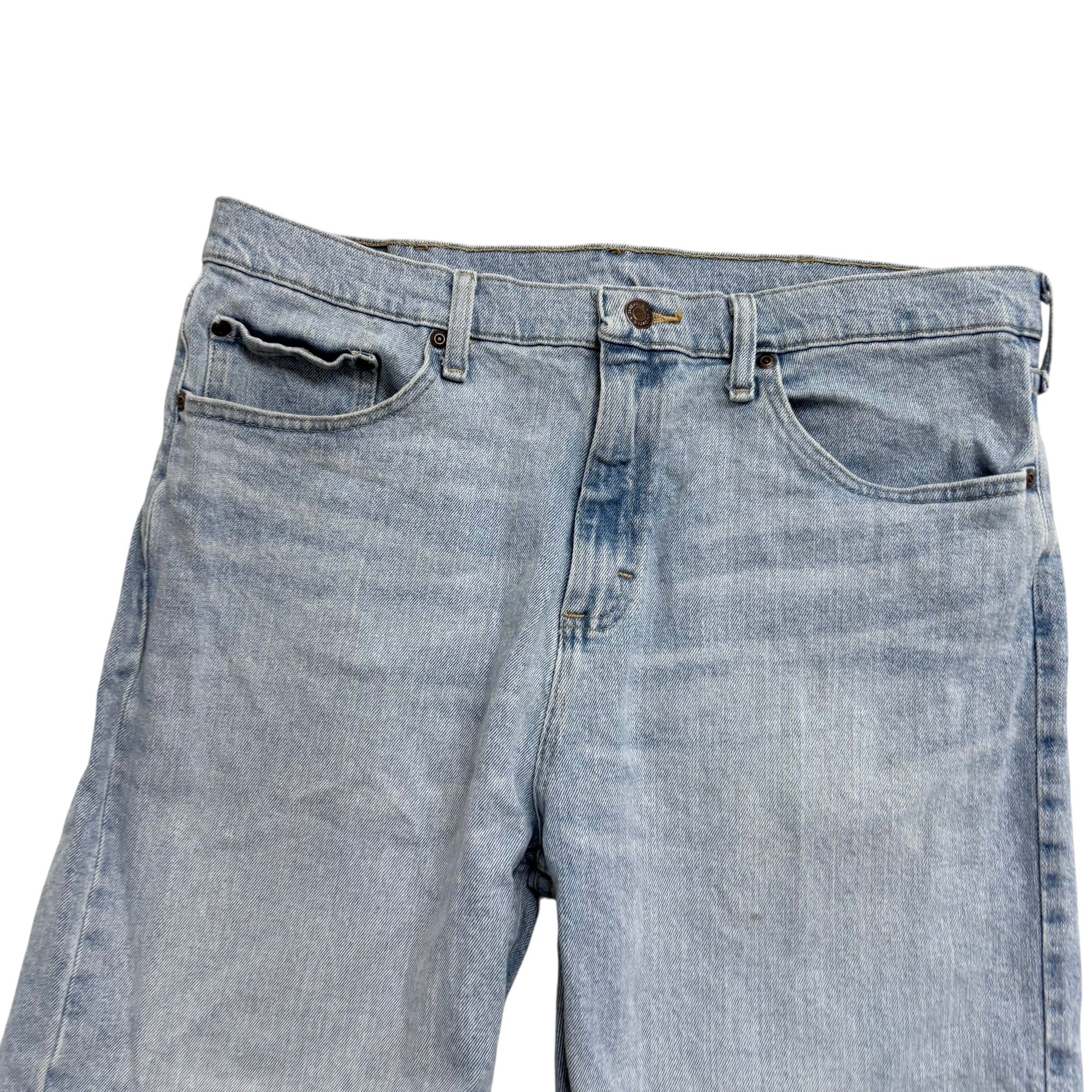 Wrangler Jorts W34 Mens Denim Shorts Light Blue Regular Fit Stretch