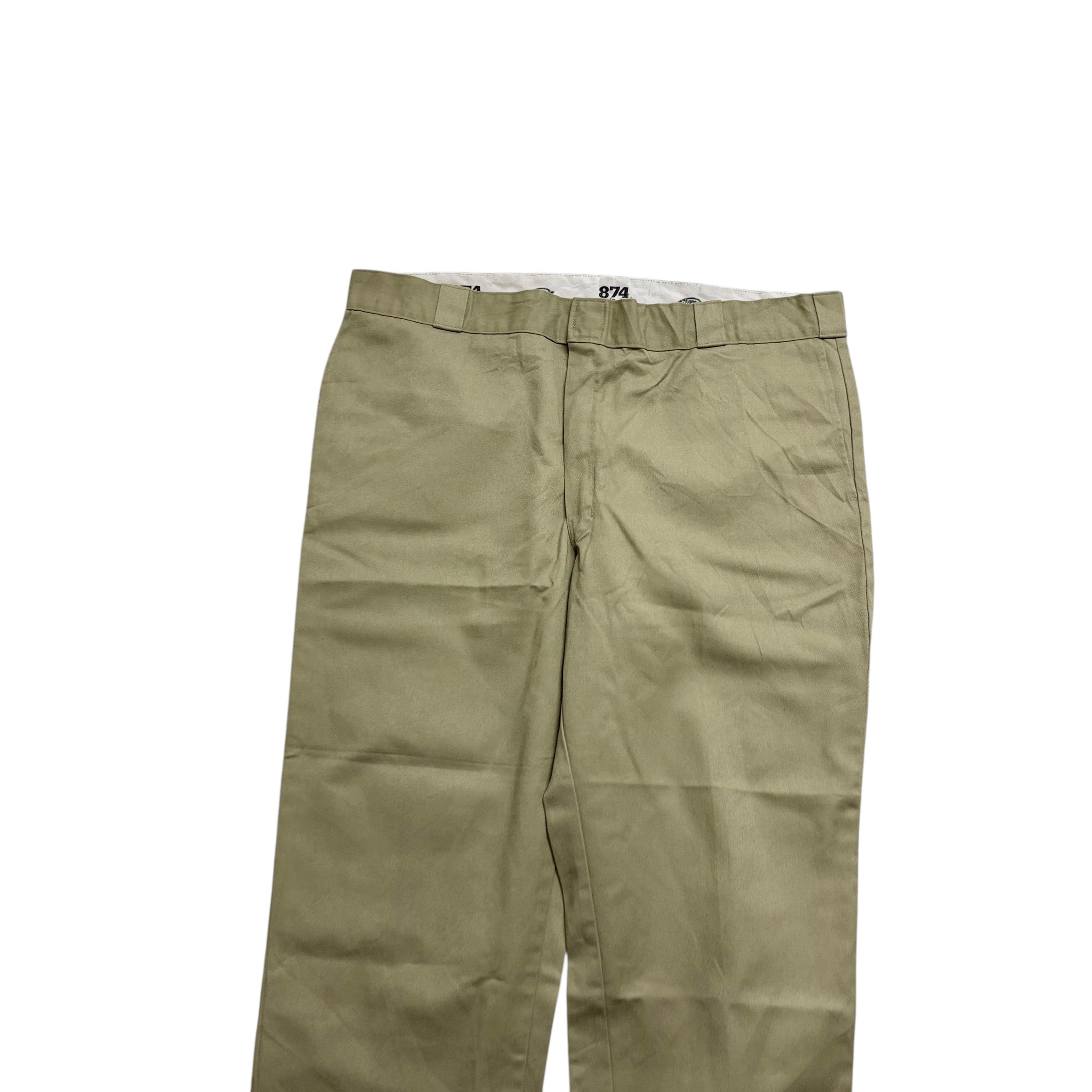 Dickies 874 Trousers W38 L29 Mens Beige Original Straight Fit Pants