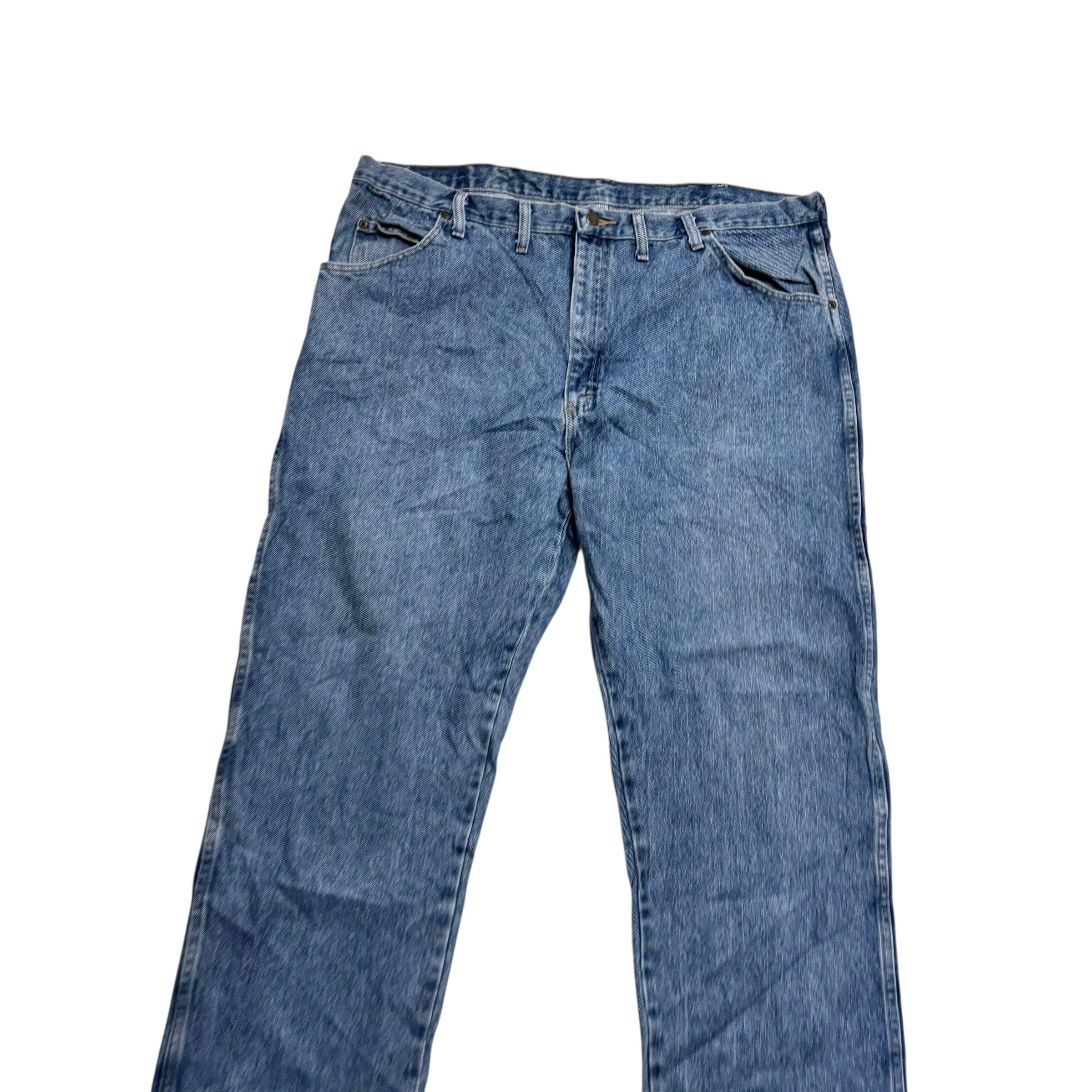 Wrangler Jeans W44 L32 Mens Light Blue Regular Straight Fit Denim (E)