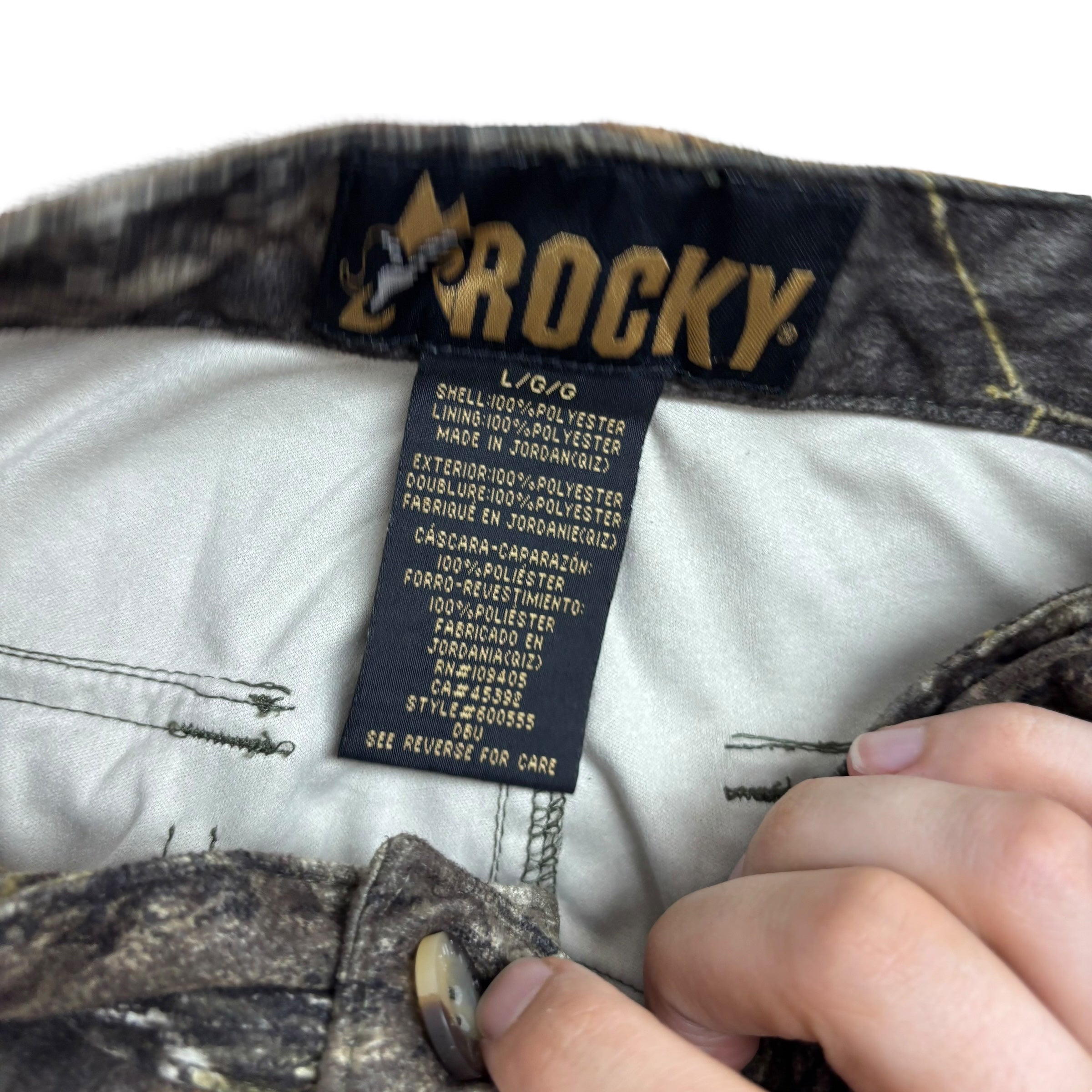 Realtree Trousers W36 L32 Mens Cargo Camo Regular Fit Pants Polyester (E)