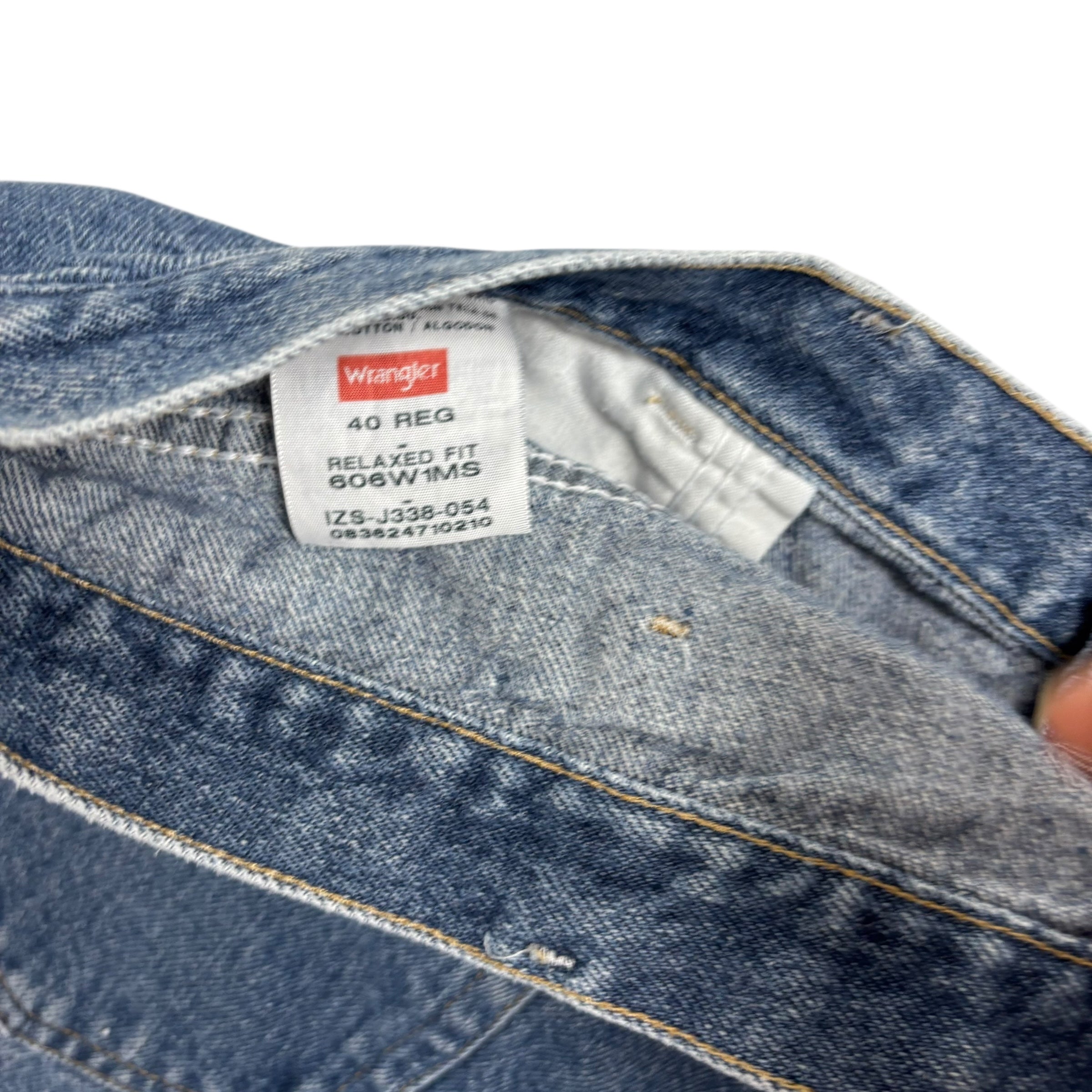 Wrangler Baggy Jorts W38 Mens Denim Shorts Mid Blue Relaxed Fit (E)