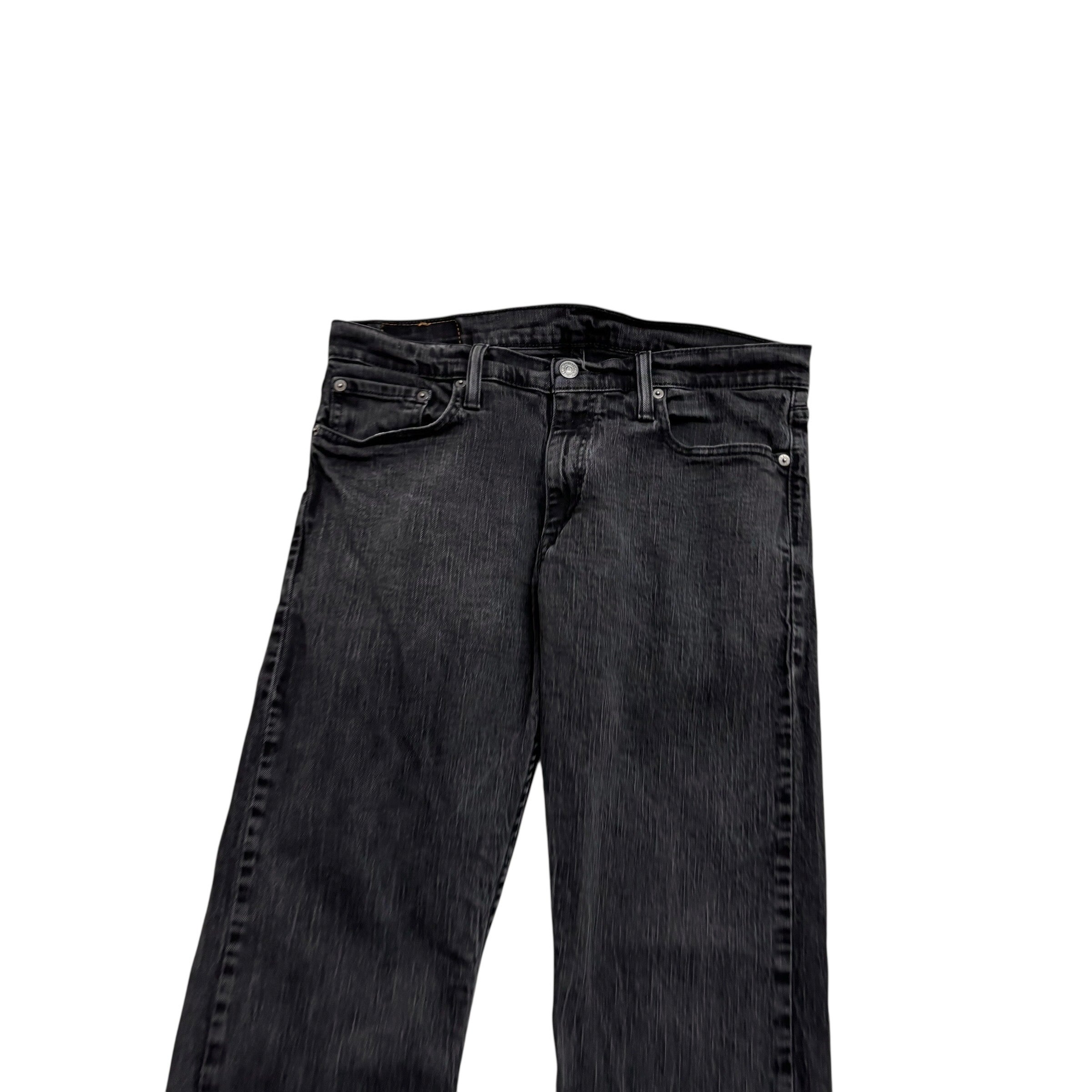 Levis 514 Jeans W34 L32 Mens Black Regular Straight Fit Stretch Denim