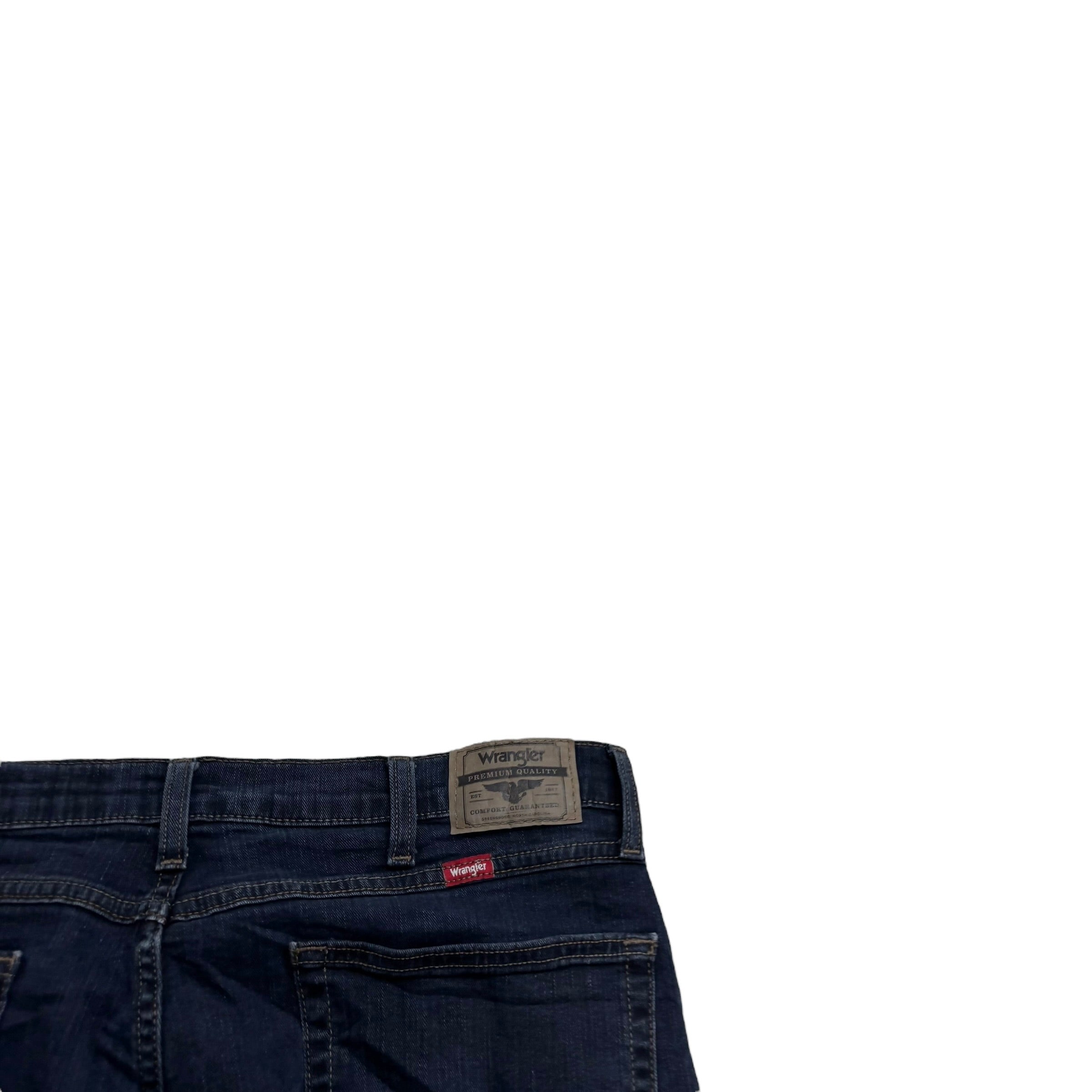 Wrangler Jeans W38 L30 Mens Dark Blue Slim Straight Fit Stretch Denim (E)