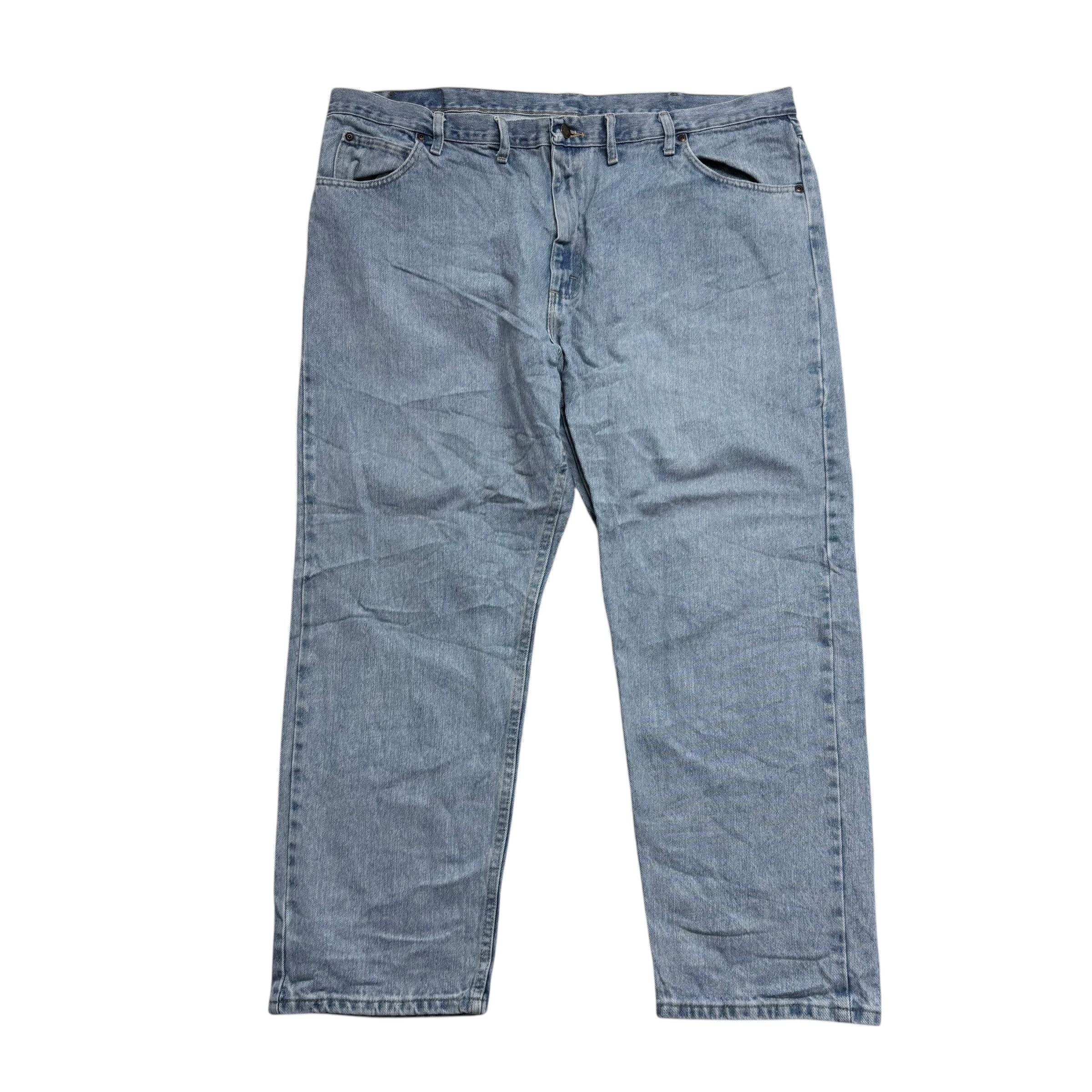 Wrangler Jeans W46 L30 Mens Light Blue Relaxed Straight Fit Denim (E)