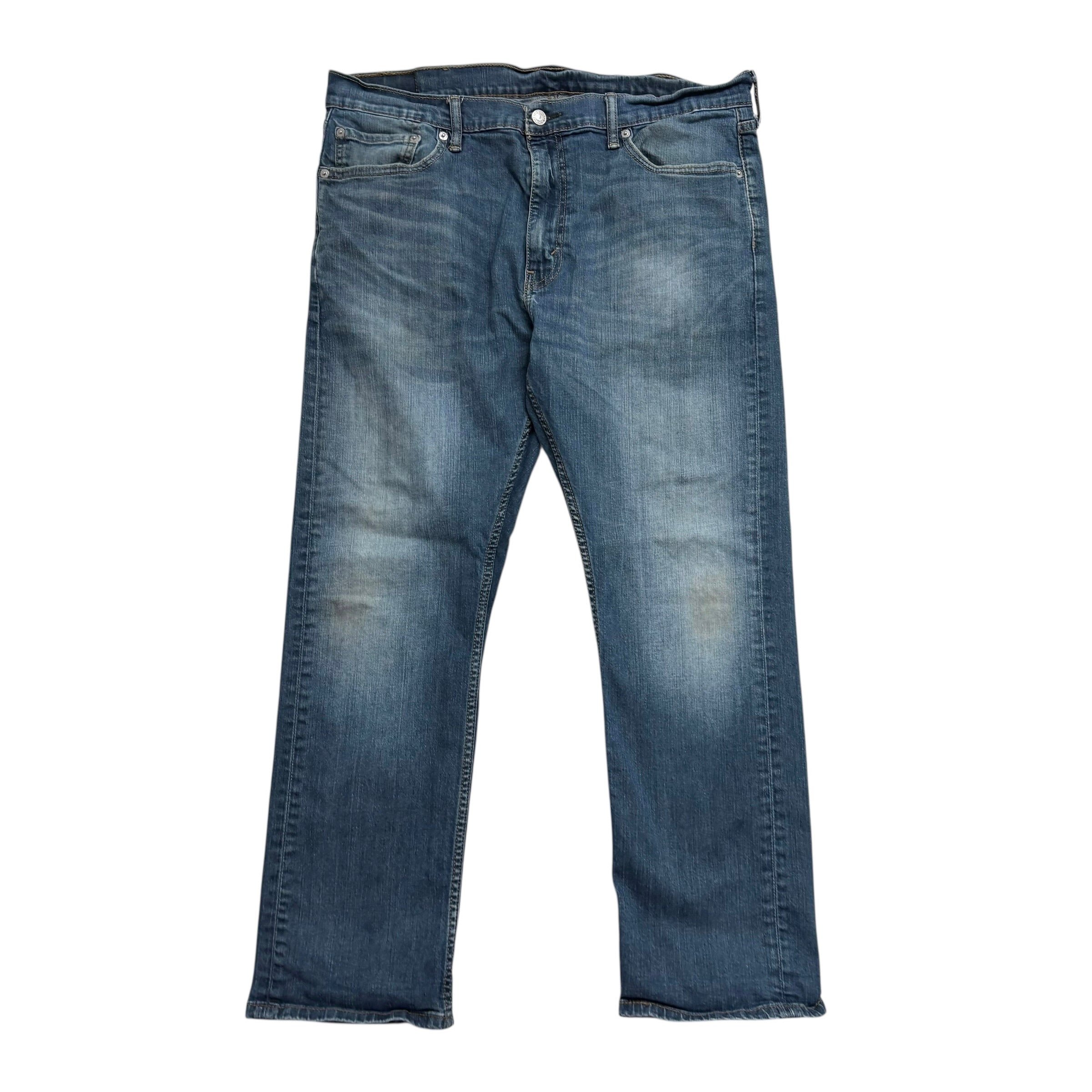 Levis 513 Jeans W38 L30 Mens Dark Blue Slim Straight Fit Stretch Denim (F)