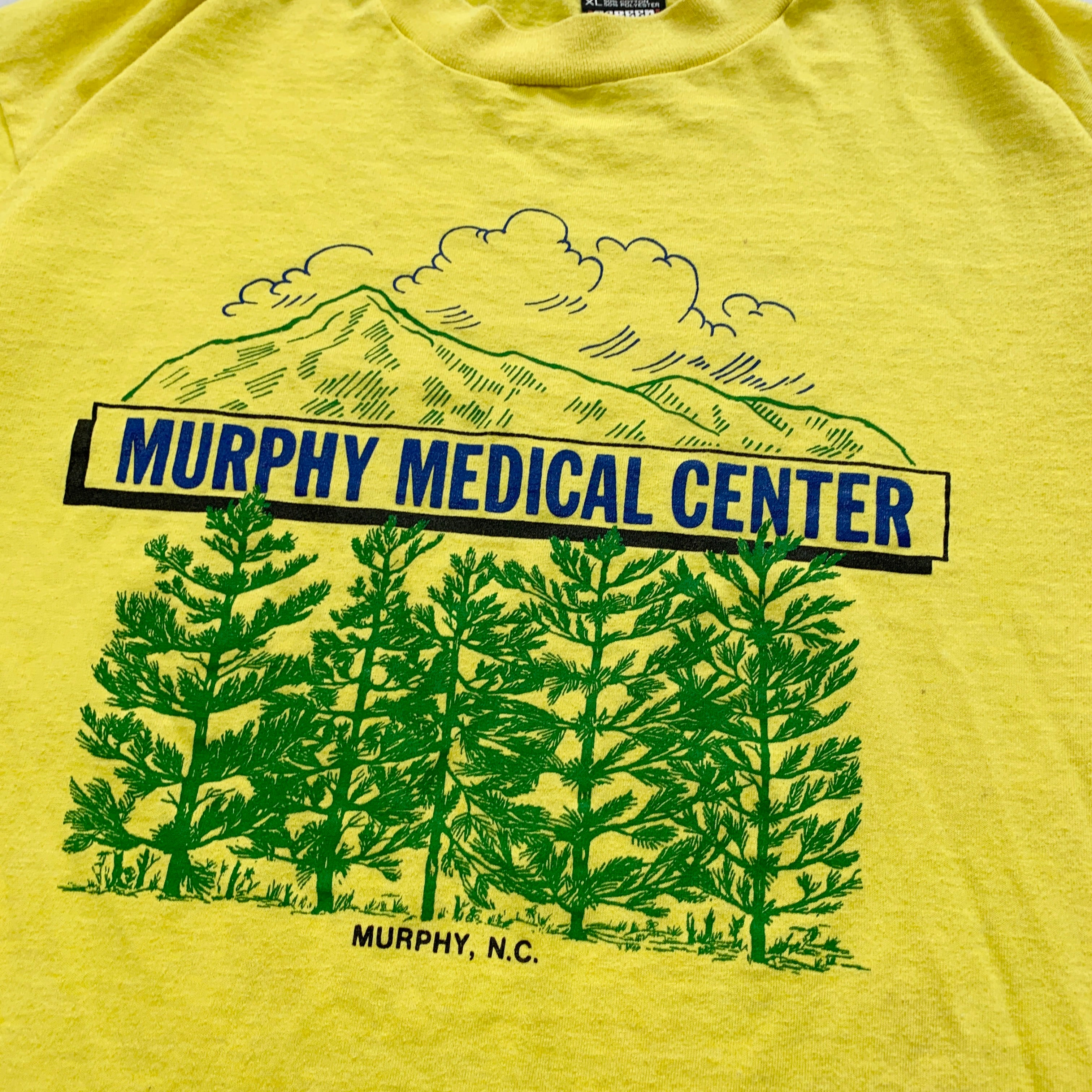 Vintage T Shirt Mens Large Yellow Single Stitch Graphic Print 90s Nature USA