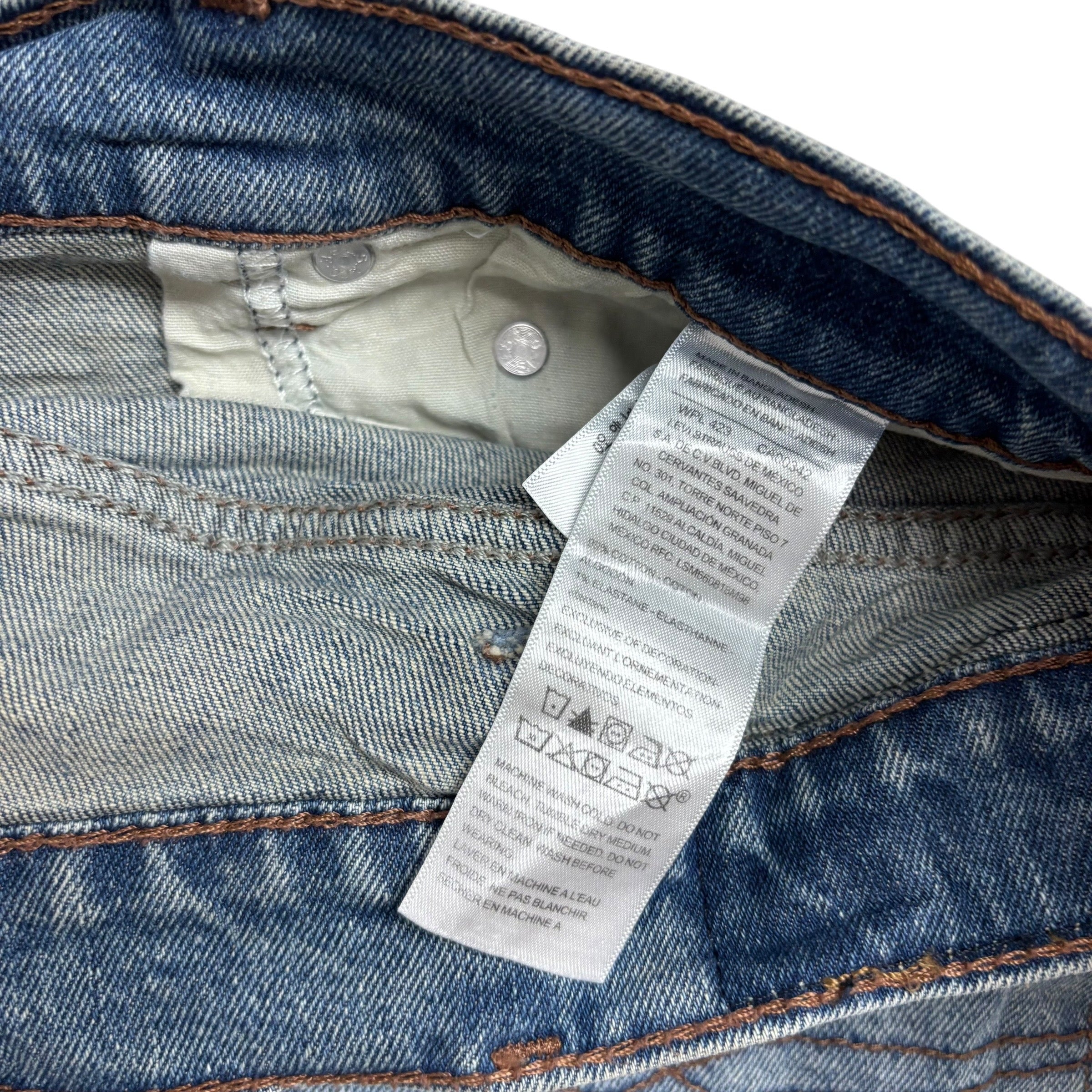 Levis Signature Jeans W38 L30 Mens Mid Blue Slim Fit Stretch Denim (E)