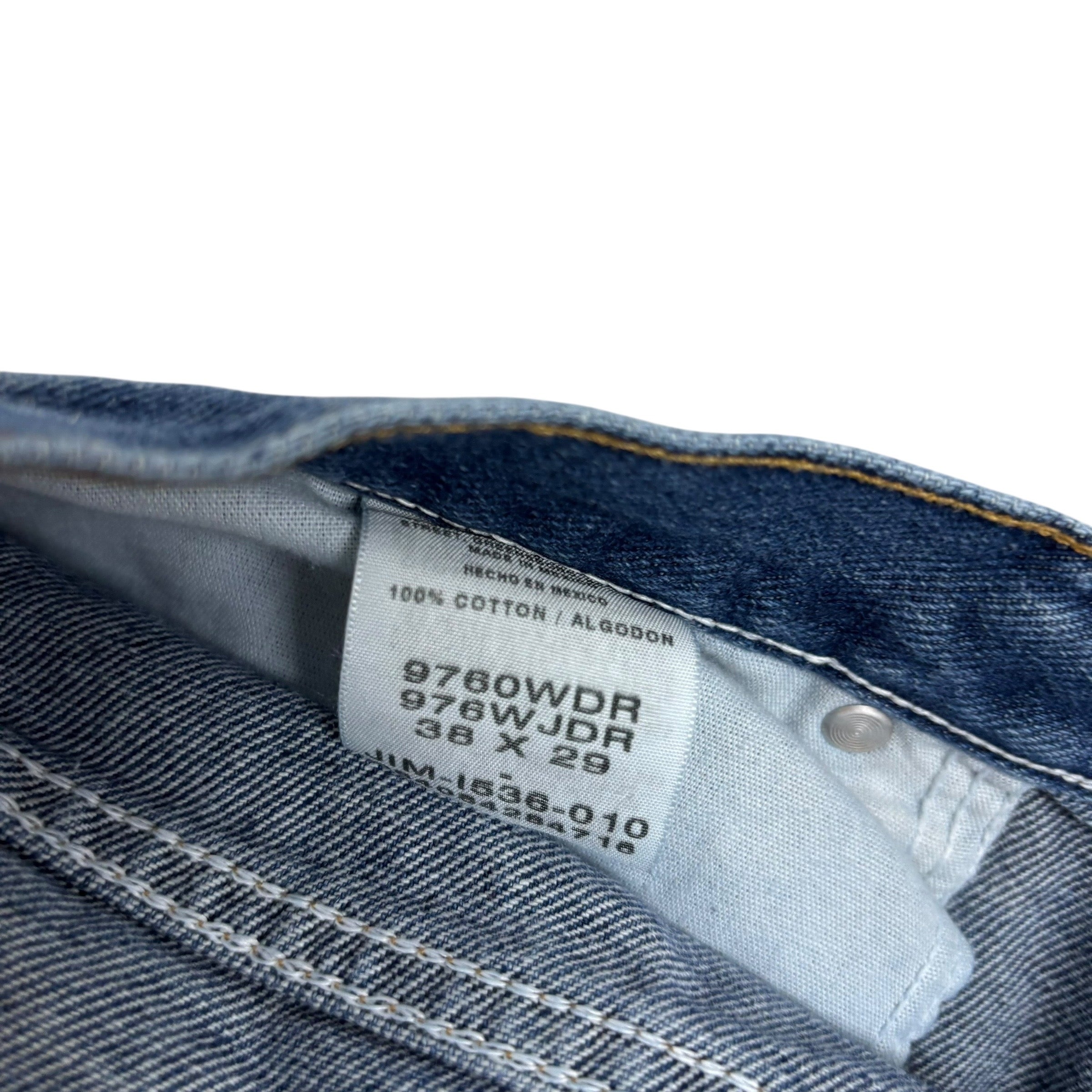 Wrangler Jeans W36 L29 Mens Mid Blue Relaxed Straight Fit Vintage Denim